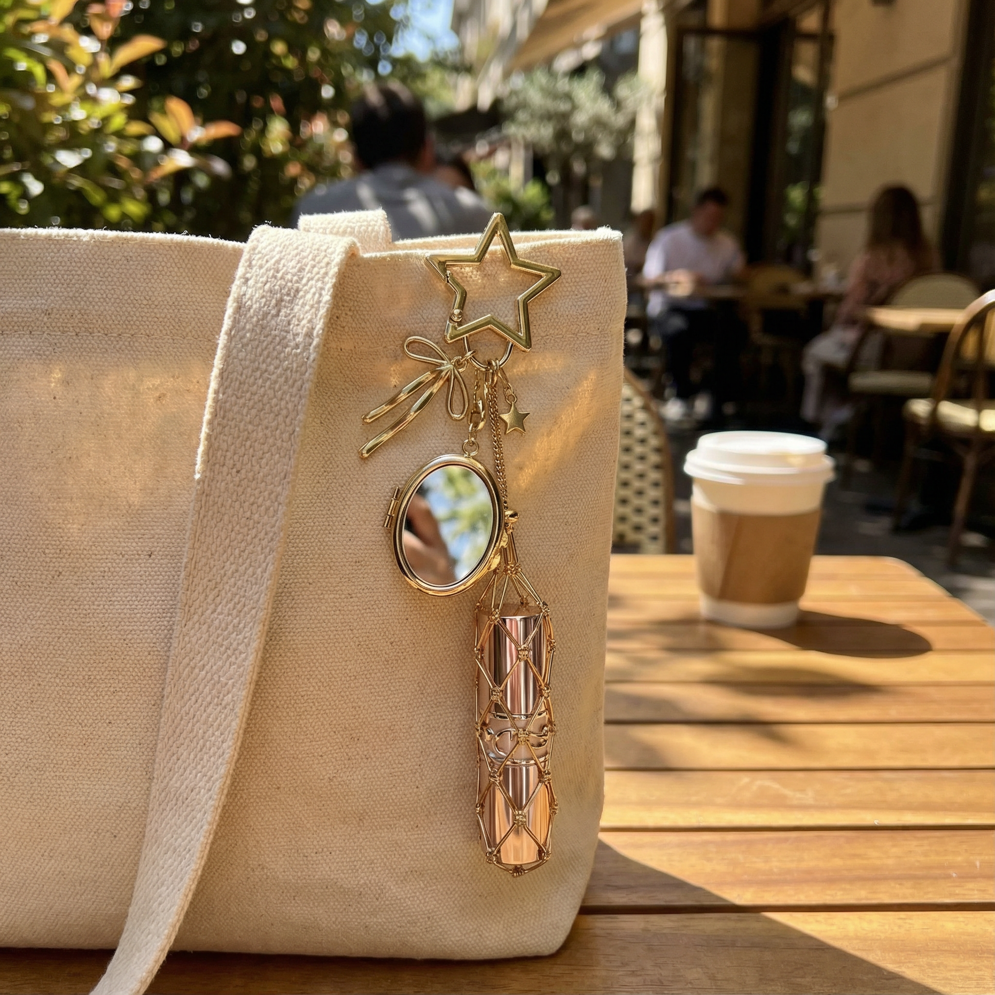 Chic Stainless / Alloy Lip Gloss Holder with Mirror