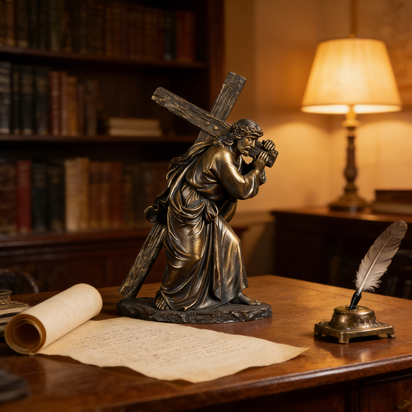 Catholic Jesus Carrying The Cross Statue