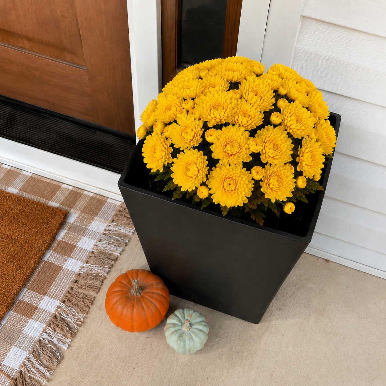 Autumn Bloom Faux Chrysanthemum Bush