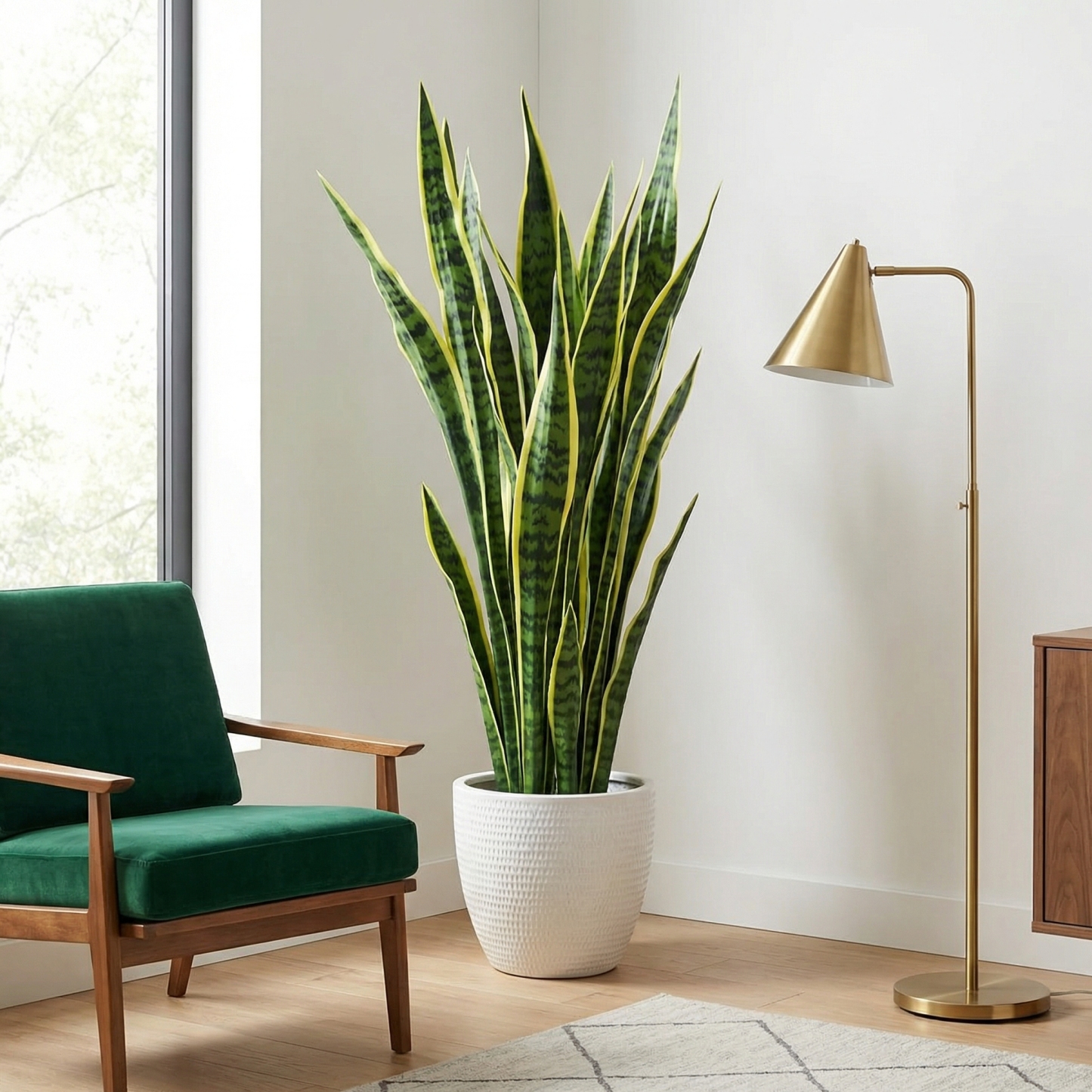 Extra Long Artificial UV tolerant Sansevieria Greenery
