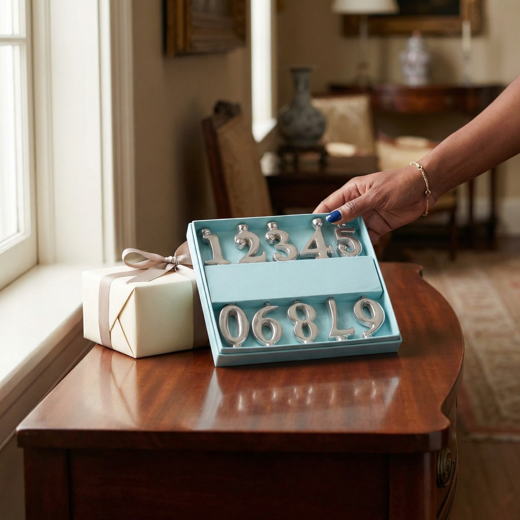 Reusable 0–9 Number Candle Holder Set