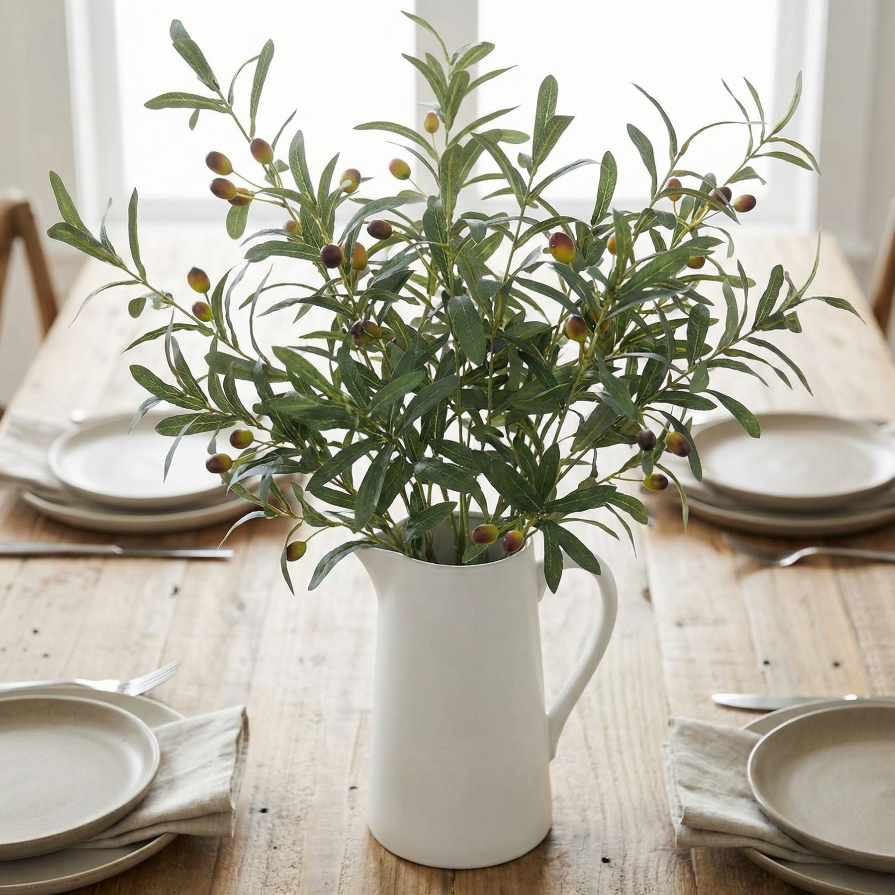 Large Tall Fake Olive Tree Branches