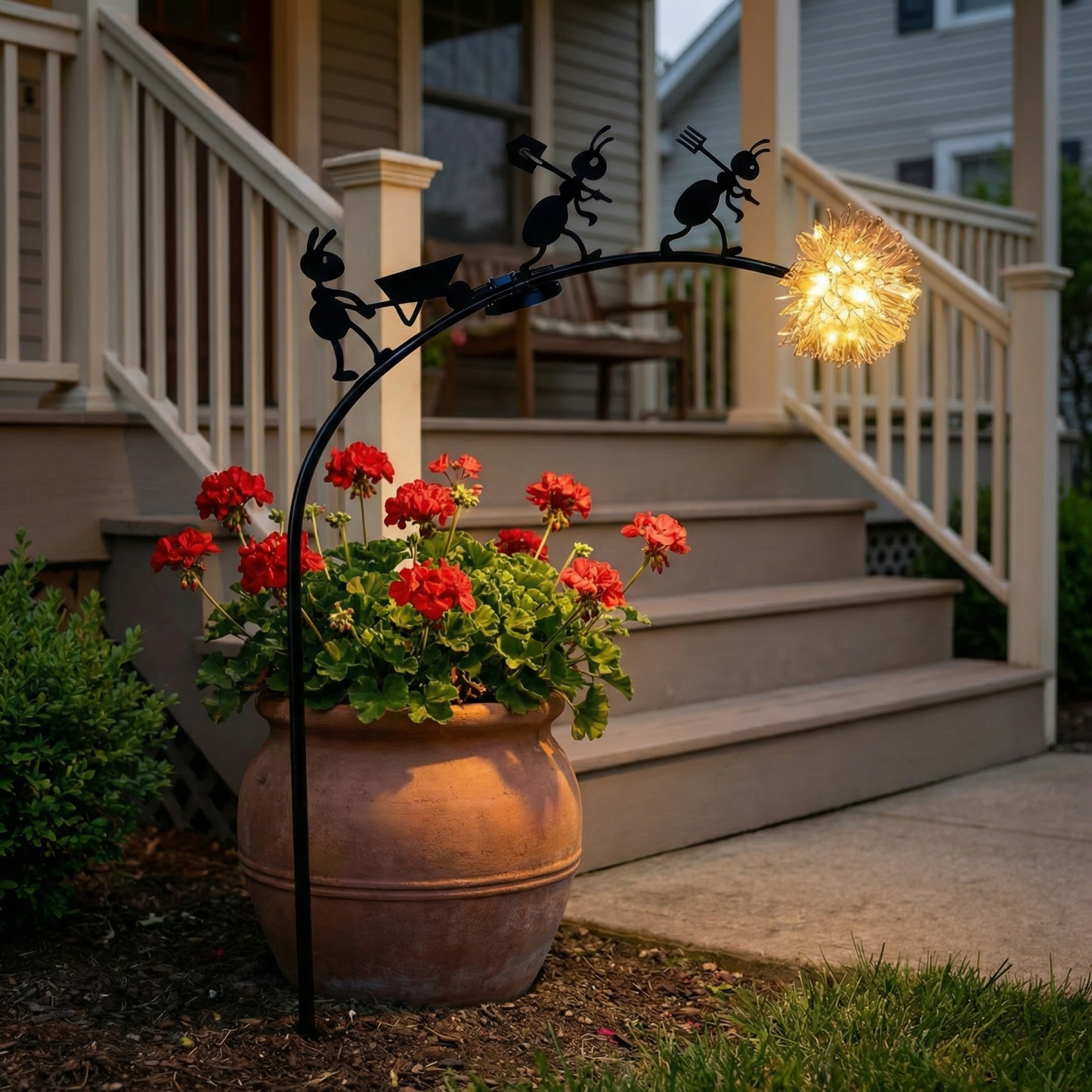 Cute Metal Ant Garden Decorative Lights