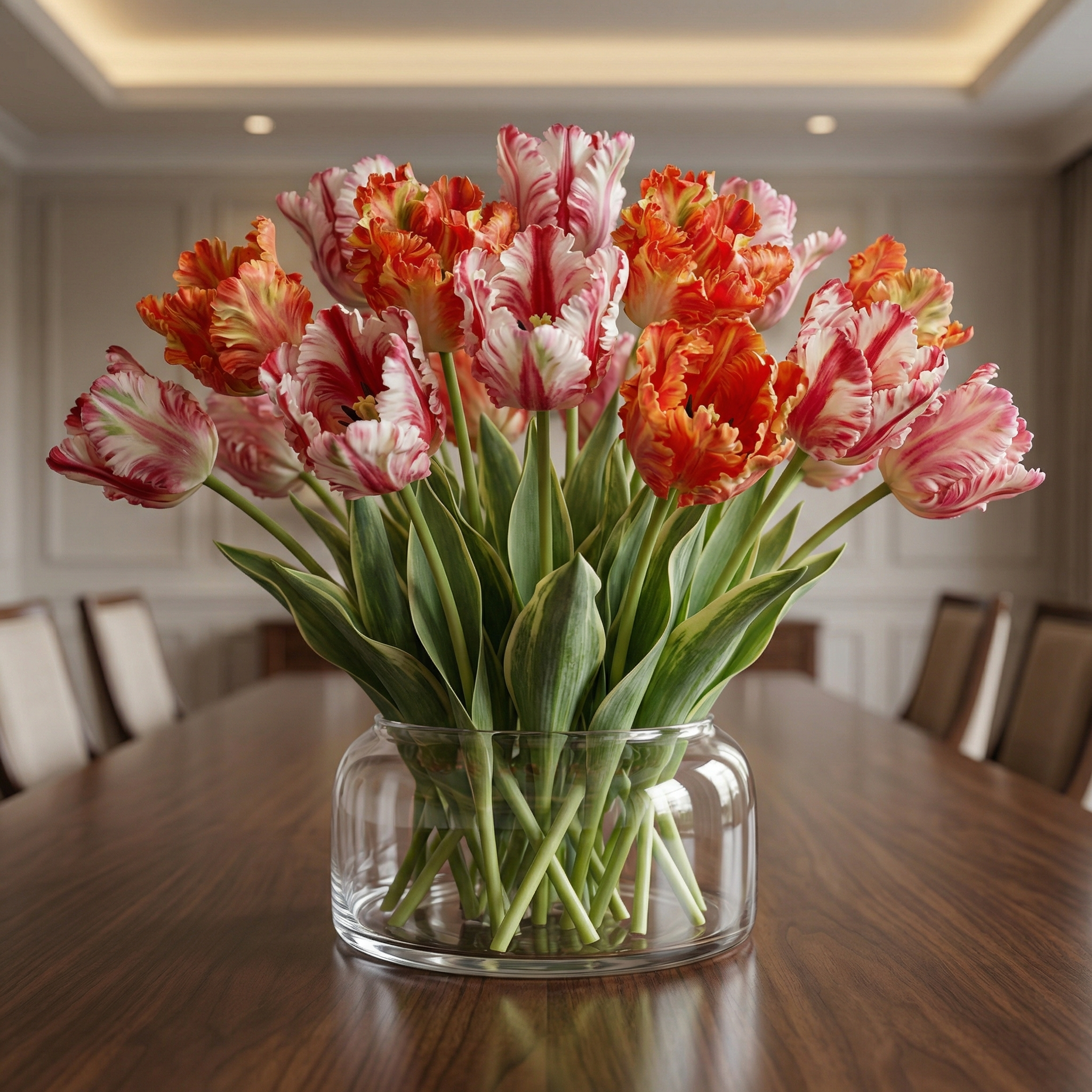 Dramatic Ruffled Tulips Stems