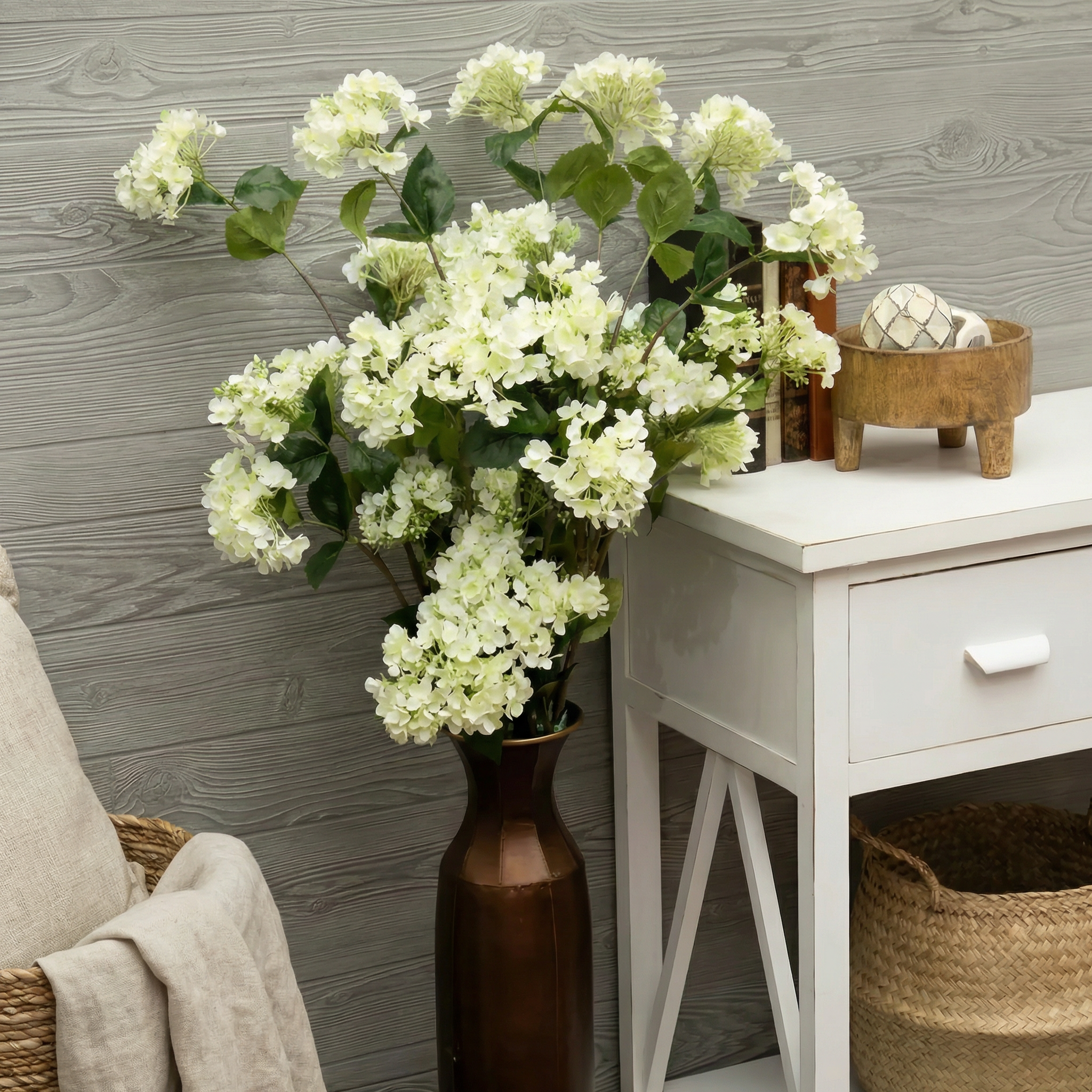 White Hydrangea Stem