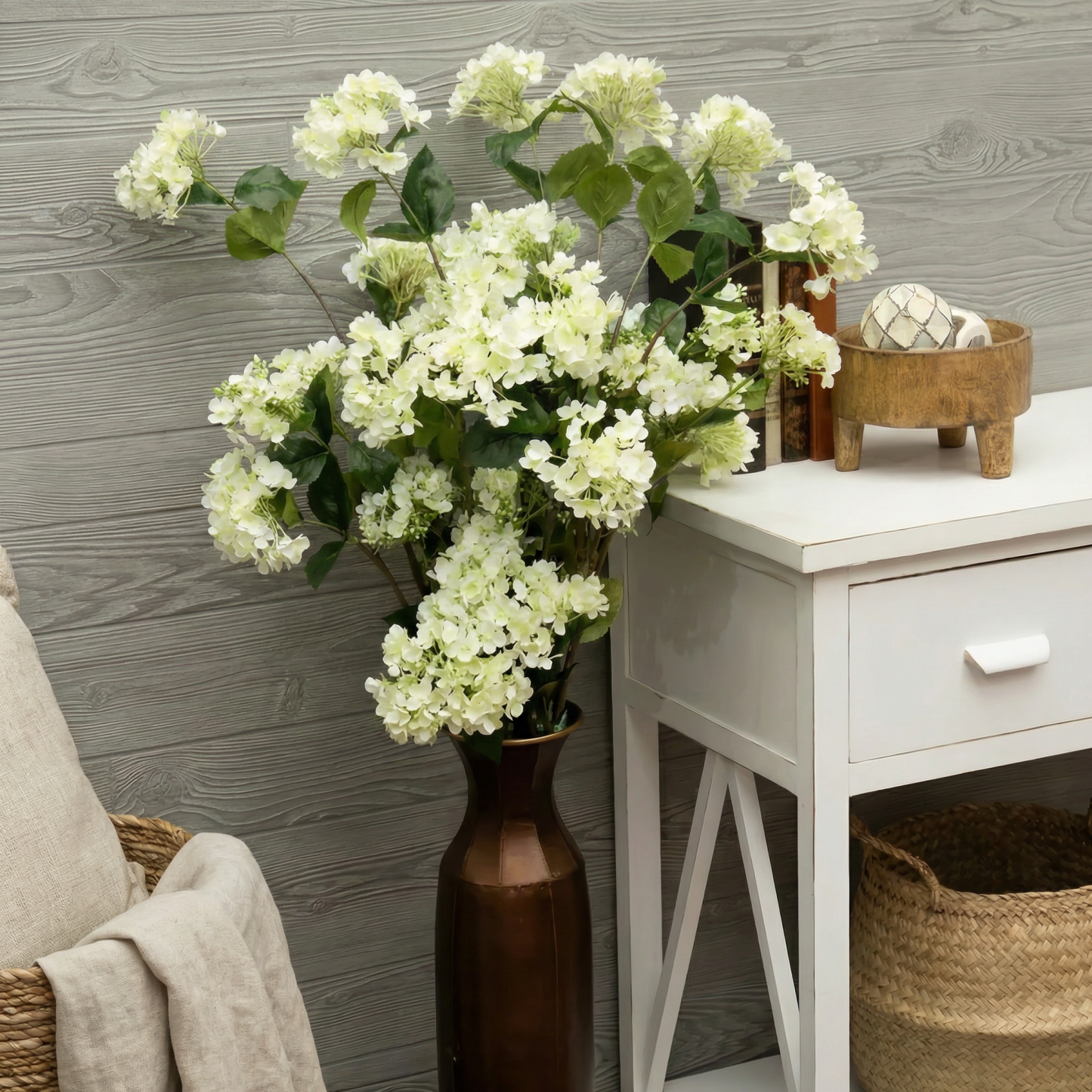 White Hydrangea Stem