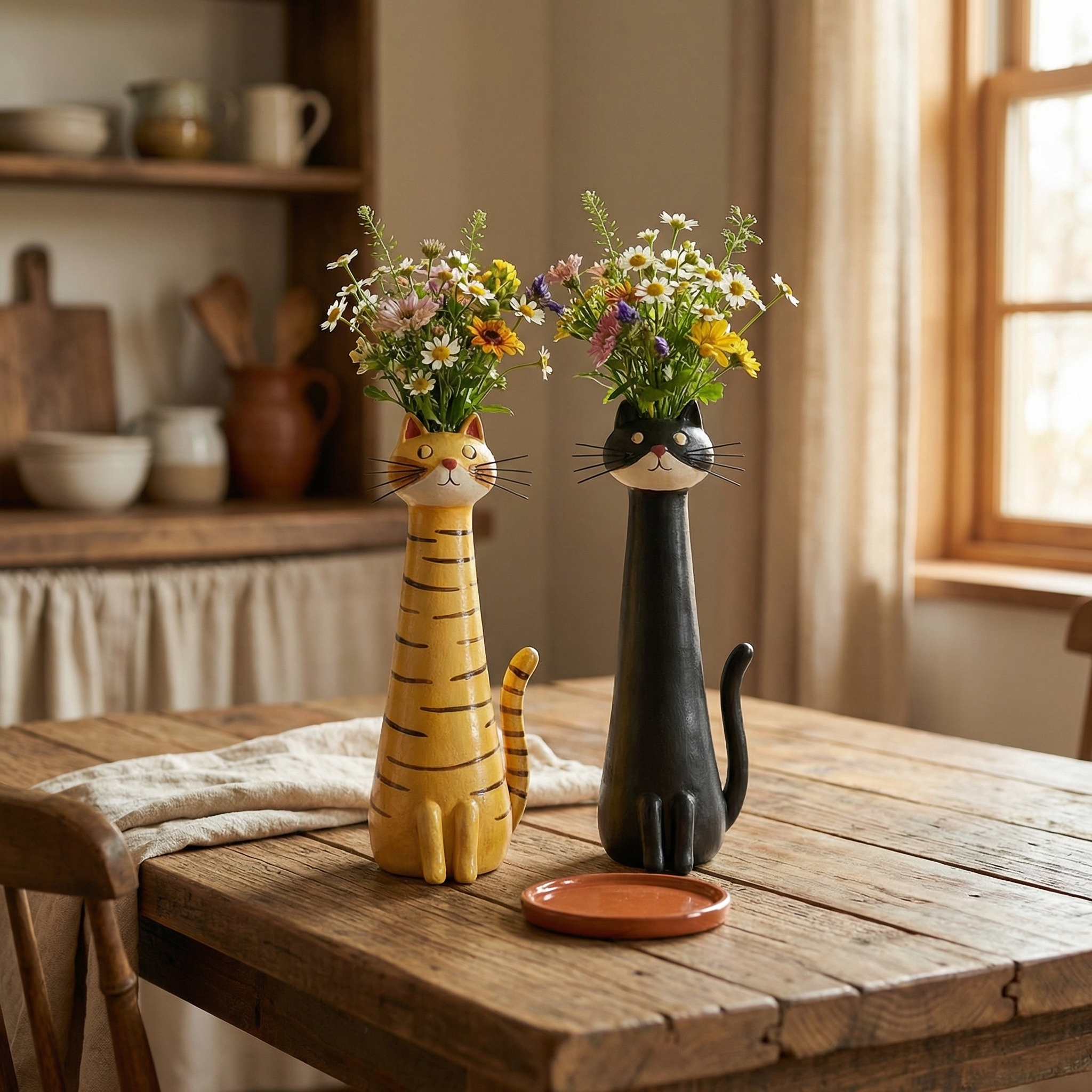 Handmade Quirky Cat Vase