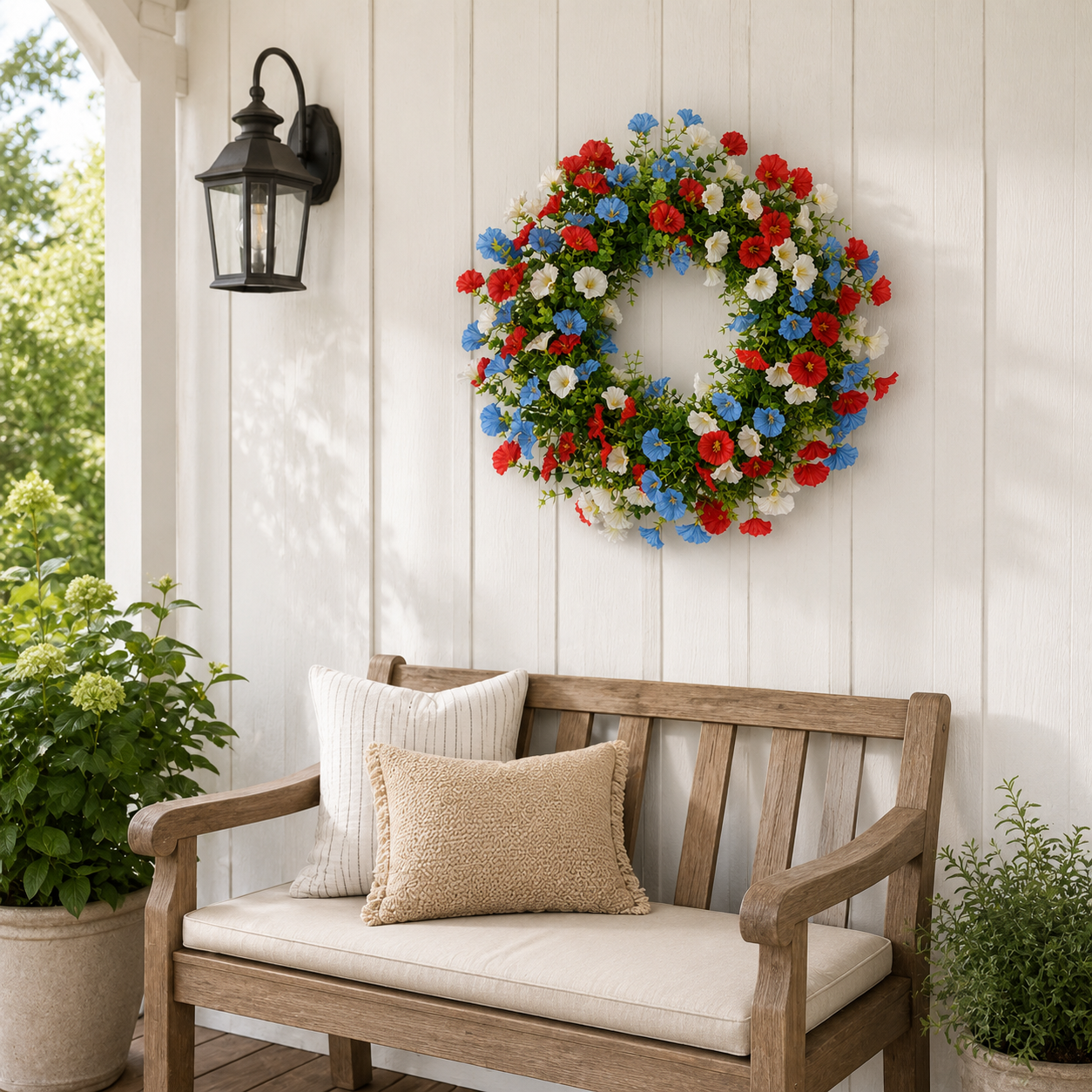 Patriotic Floral Wreath