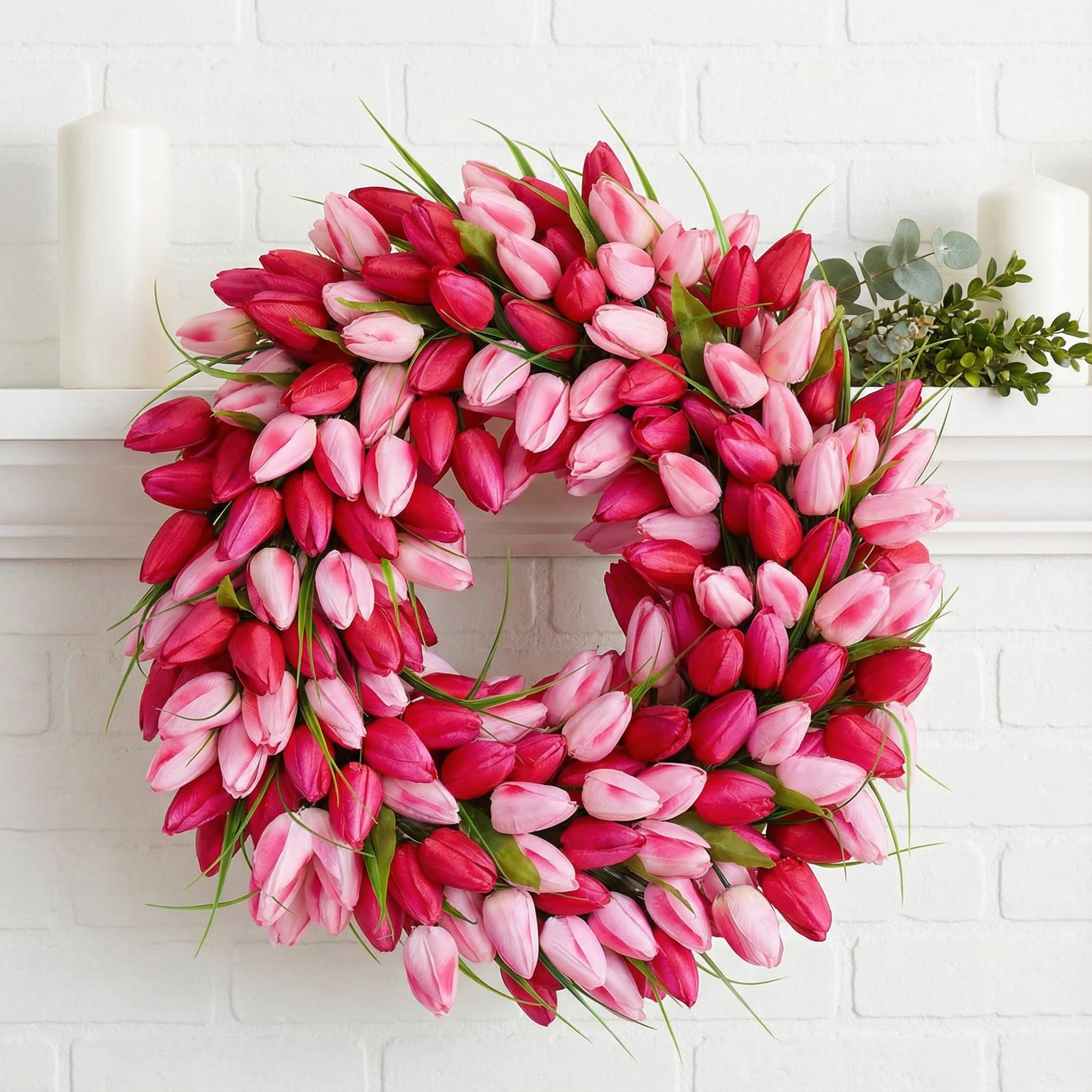 Vibrant Tulip Wreath