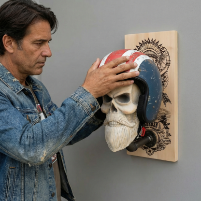 Skull Wall Sculpture Helmet Pendant Mask