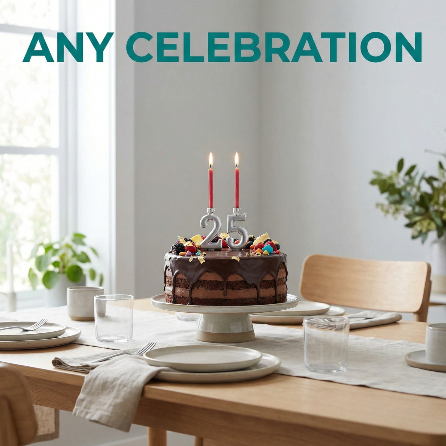 Reusable 0–9 Number Candle Holder Set