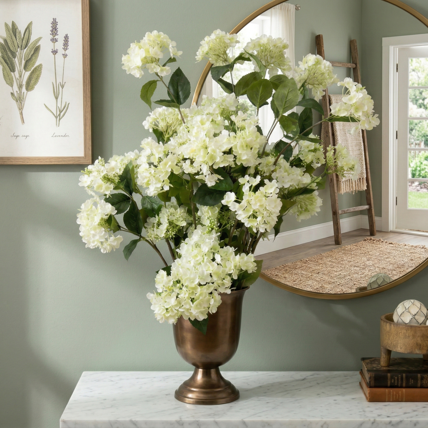 White Hydrangea Stem