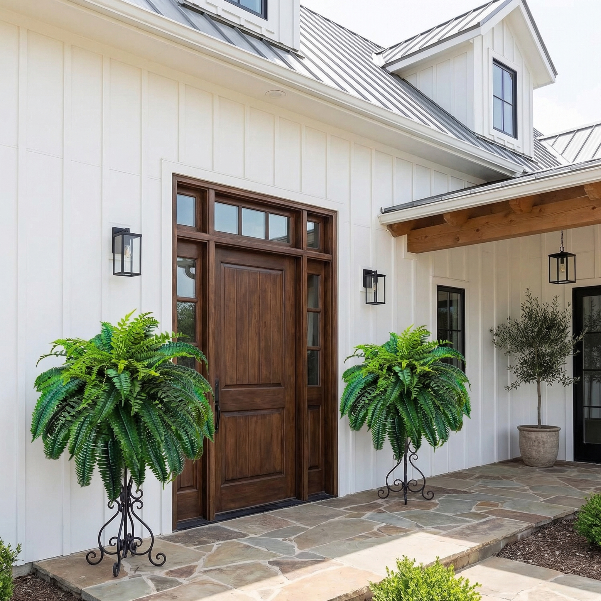 Large Artificial Boston Fern Plants 88 Branches