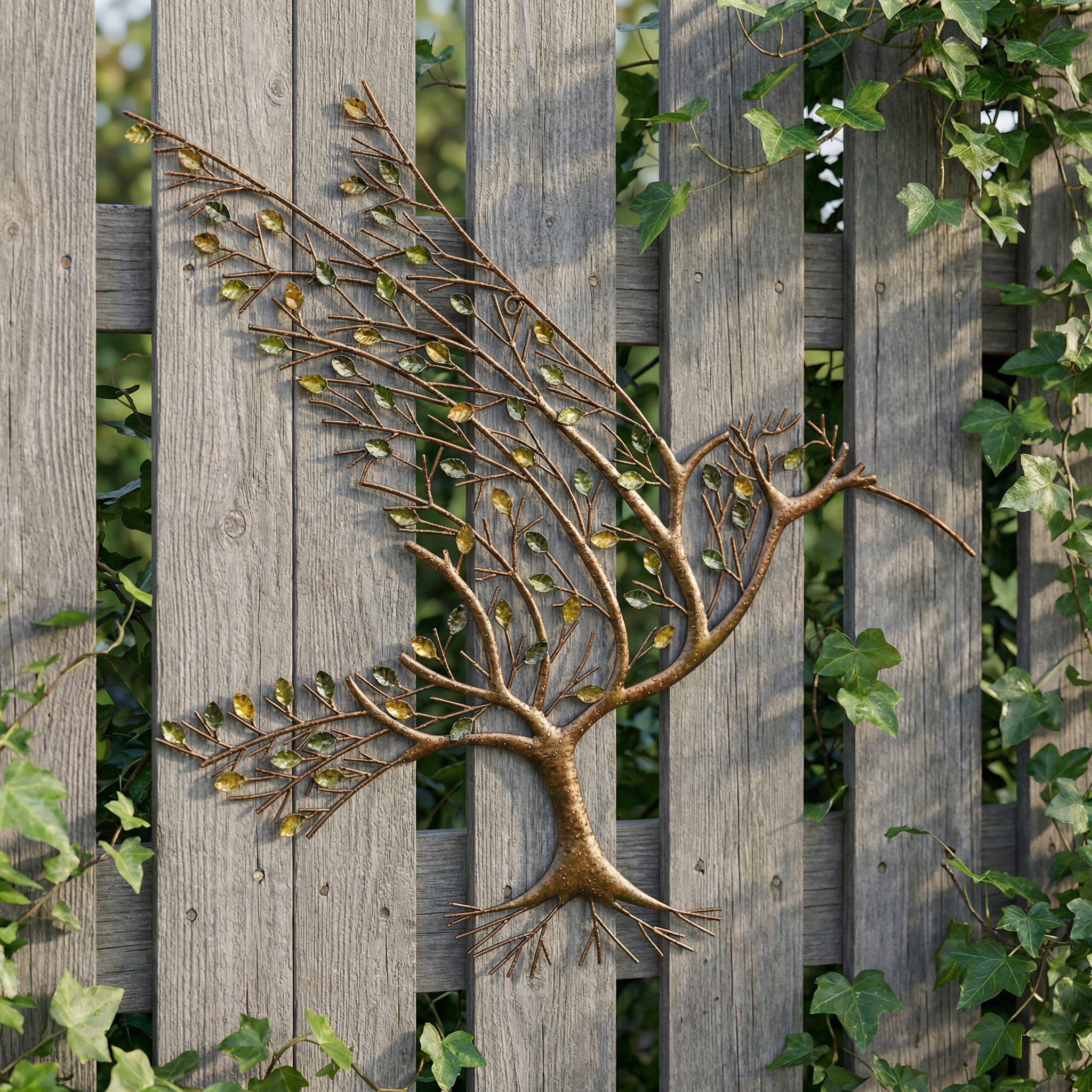 Metal Hummingbird & Branch Wall Art