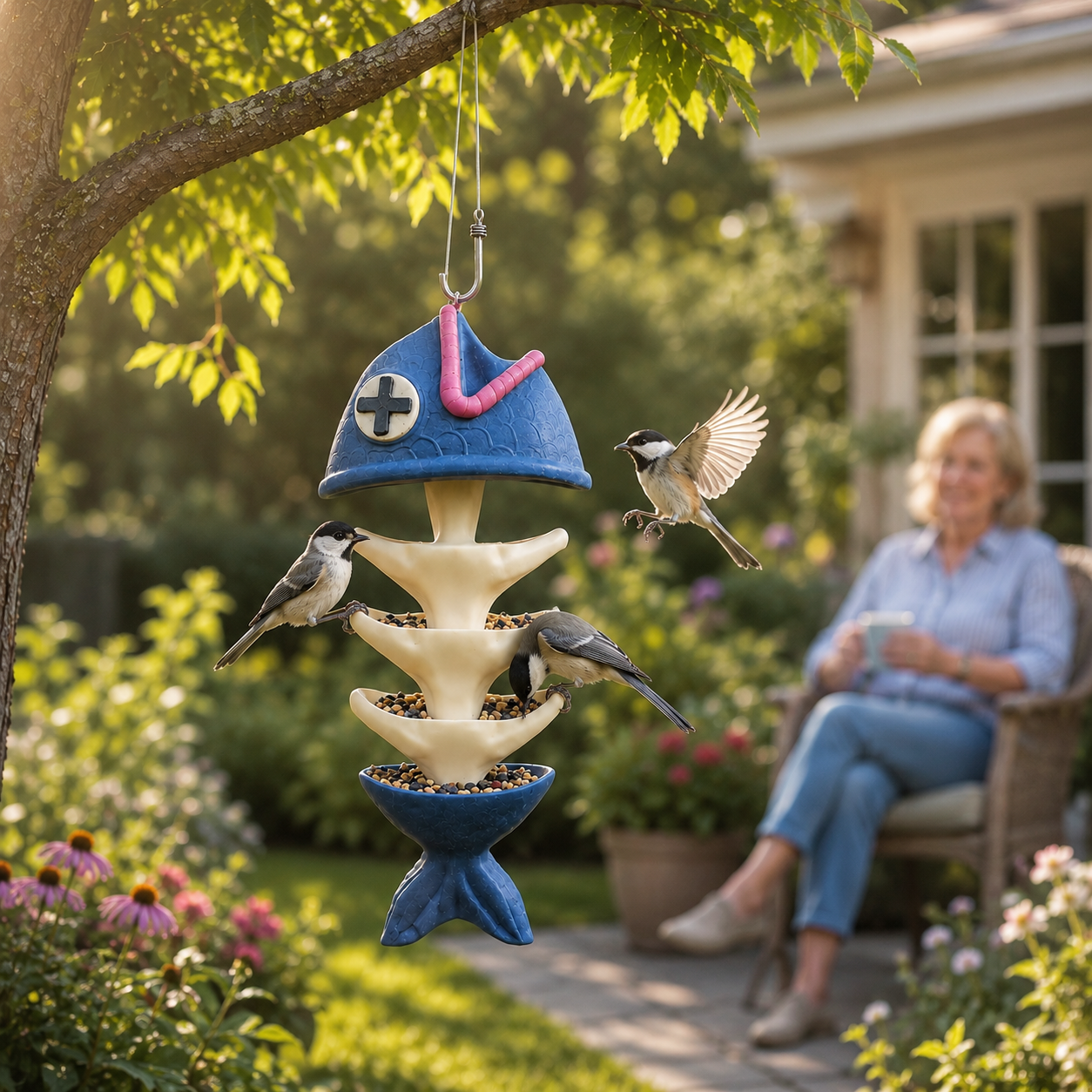 Whimsical Hanging Bird Feeder