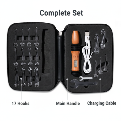 Vintage Counting Crochet Hook Set with Light & Counter - Ergonomic for Arthritic Hands