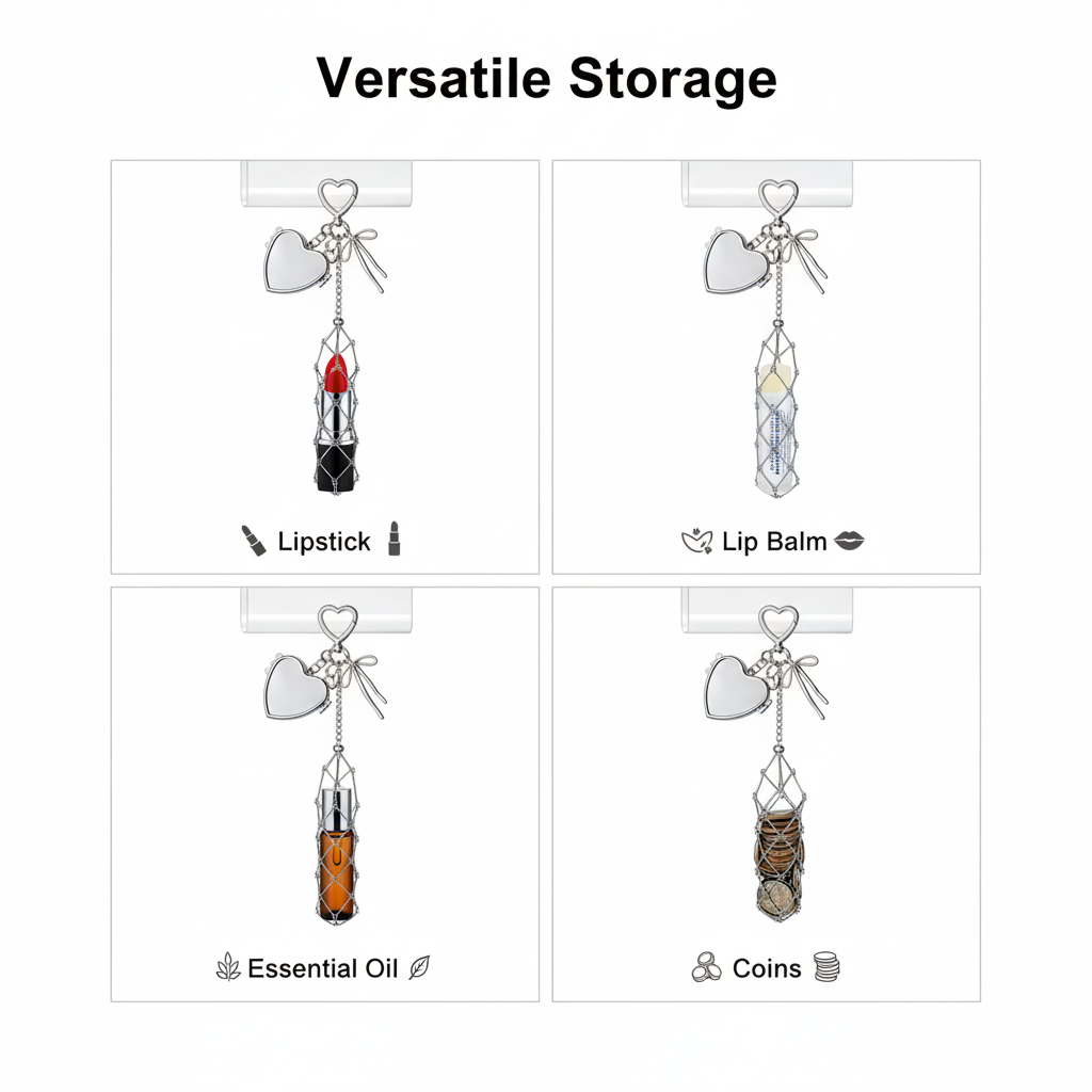 Chic Stainless / Alloy Lip Gloss Holder with Mirror