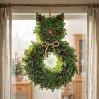 Purrfect Catmas Wreath