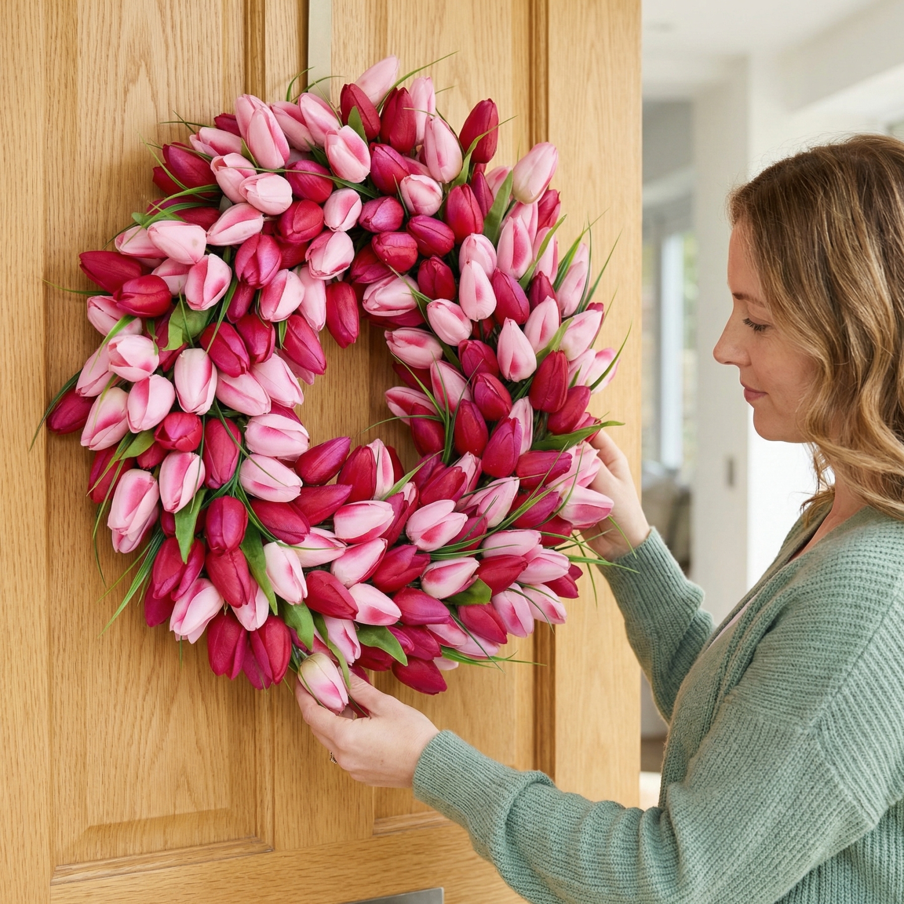Vibrant Tulip Wreath