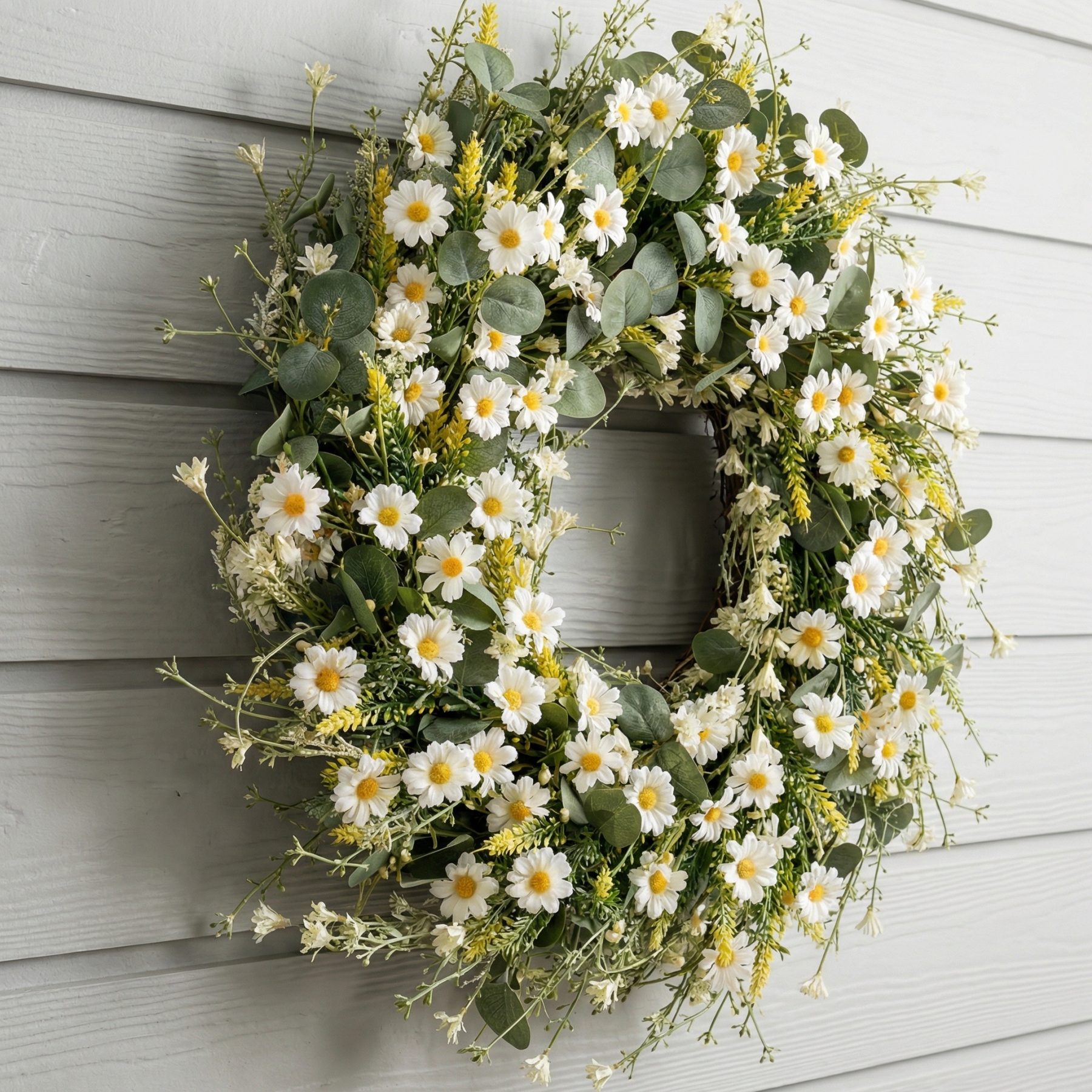 A White Daisy Decorative Wreath
