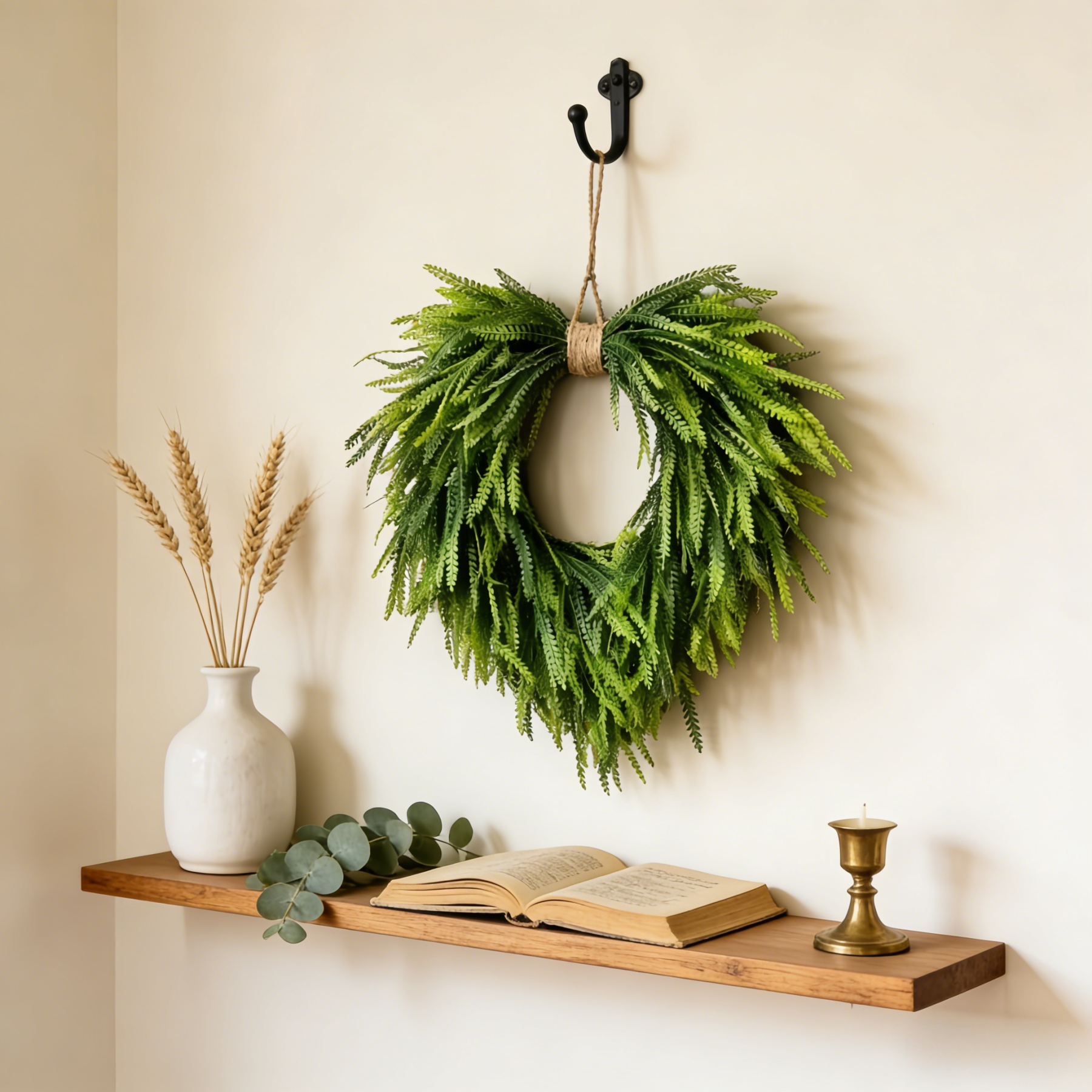 UV-Proof & Waterproof Fern Green Wreath