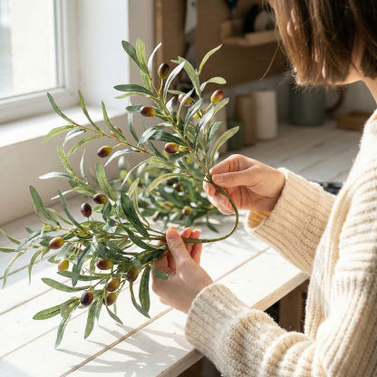 Large Tall Fake Olive Tree Branches