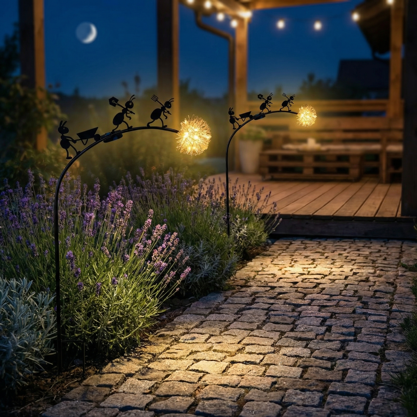 Cute Metal Ant Garden Decorative Lights