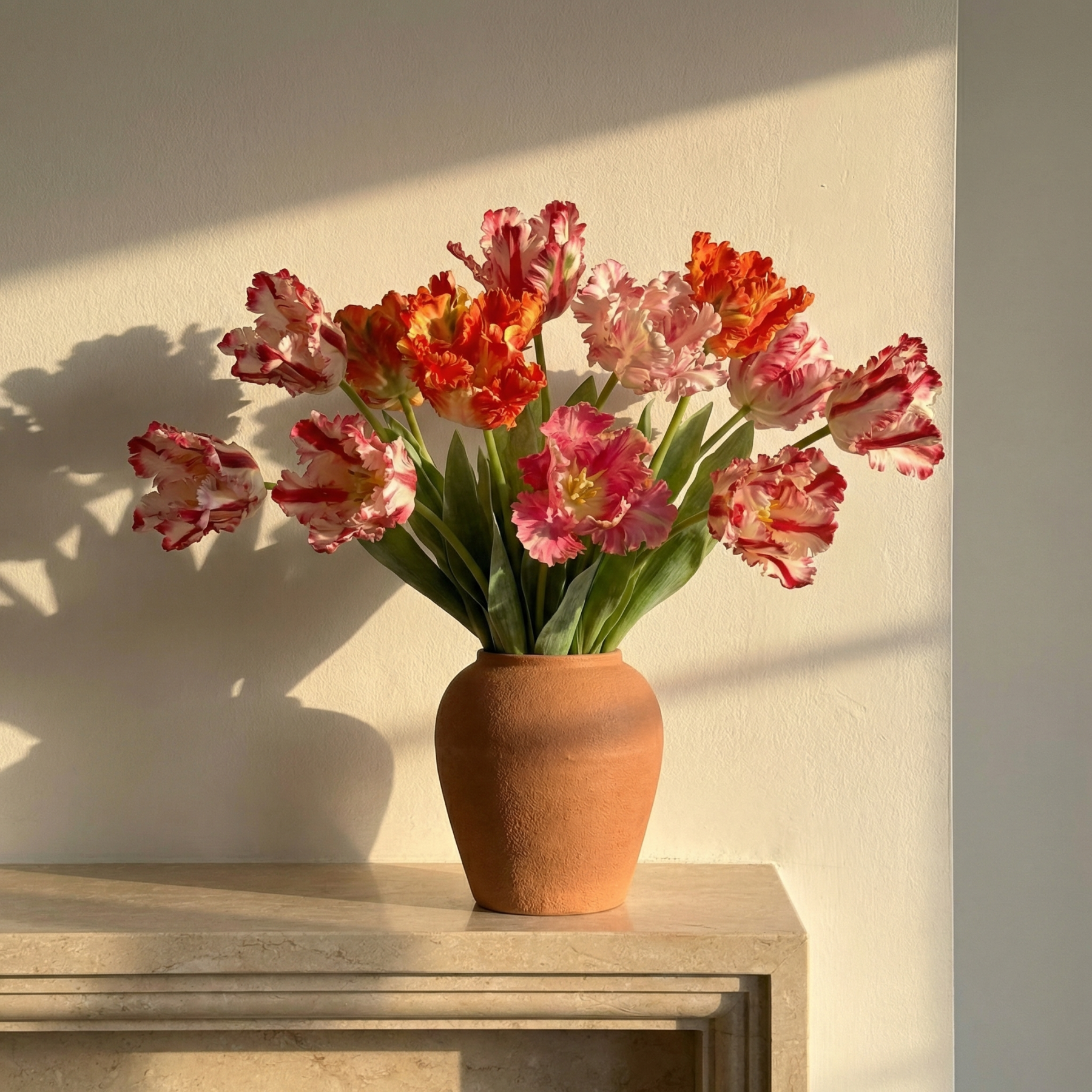 Dramatic Ruffled Tulips Stems