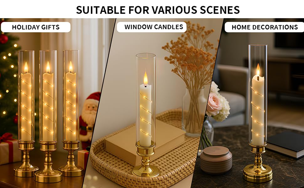 candles battery operated   fake candles   led candles   window candles   fall candles