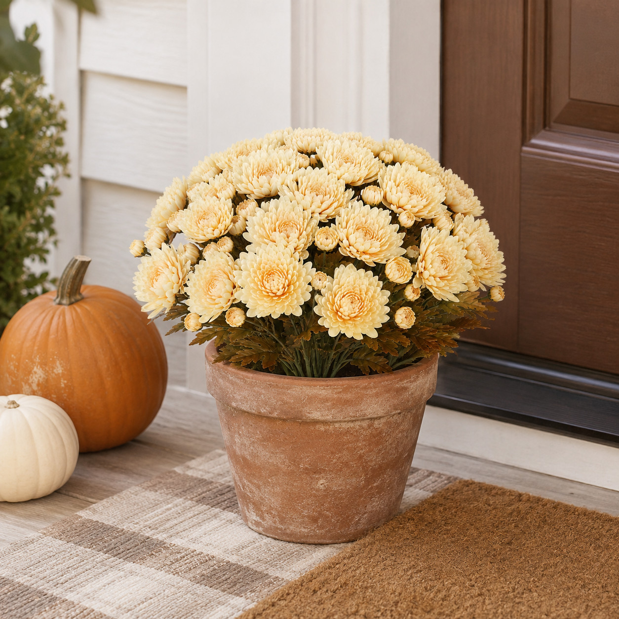 Autumn Bloom Faux Chrysanthemum Bush