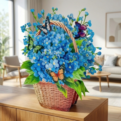Pop-Up 3D Butterfly Flower Basket Card Exclusive Series