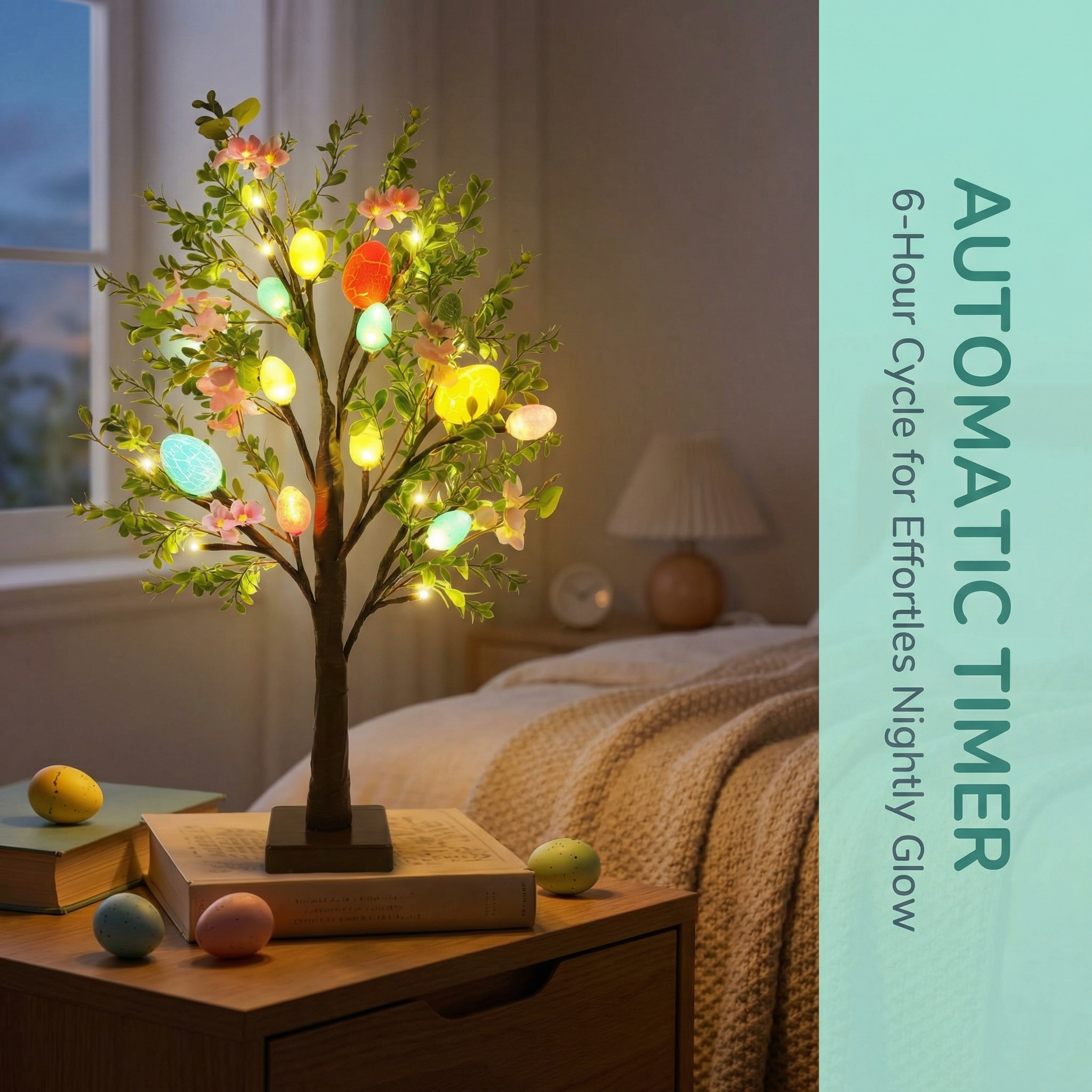 Easter Egg Light Tree with Timer