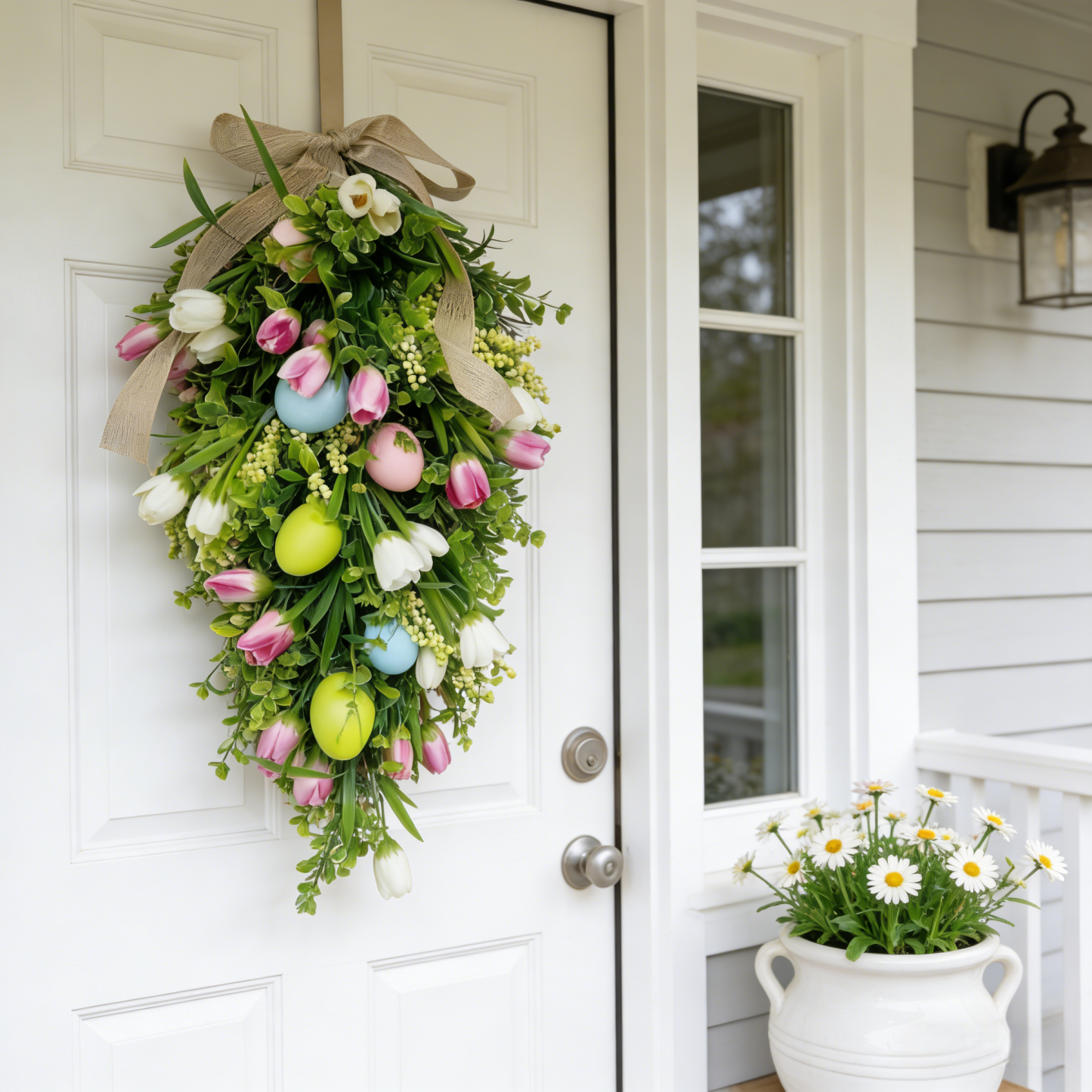 Easter Egg Tulip Teardrop Wreath