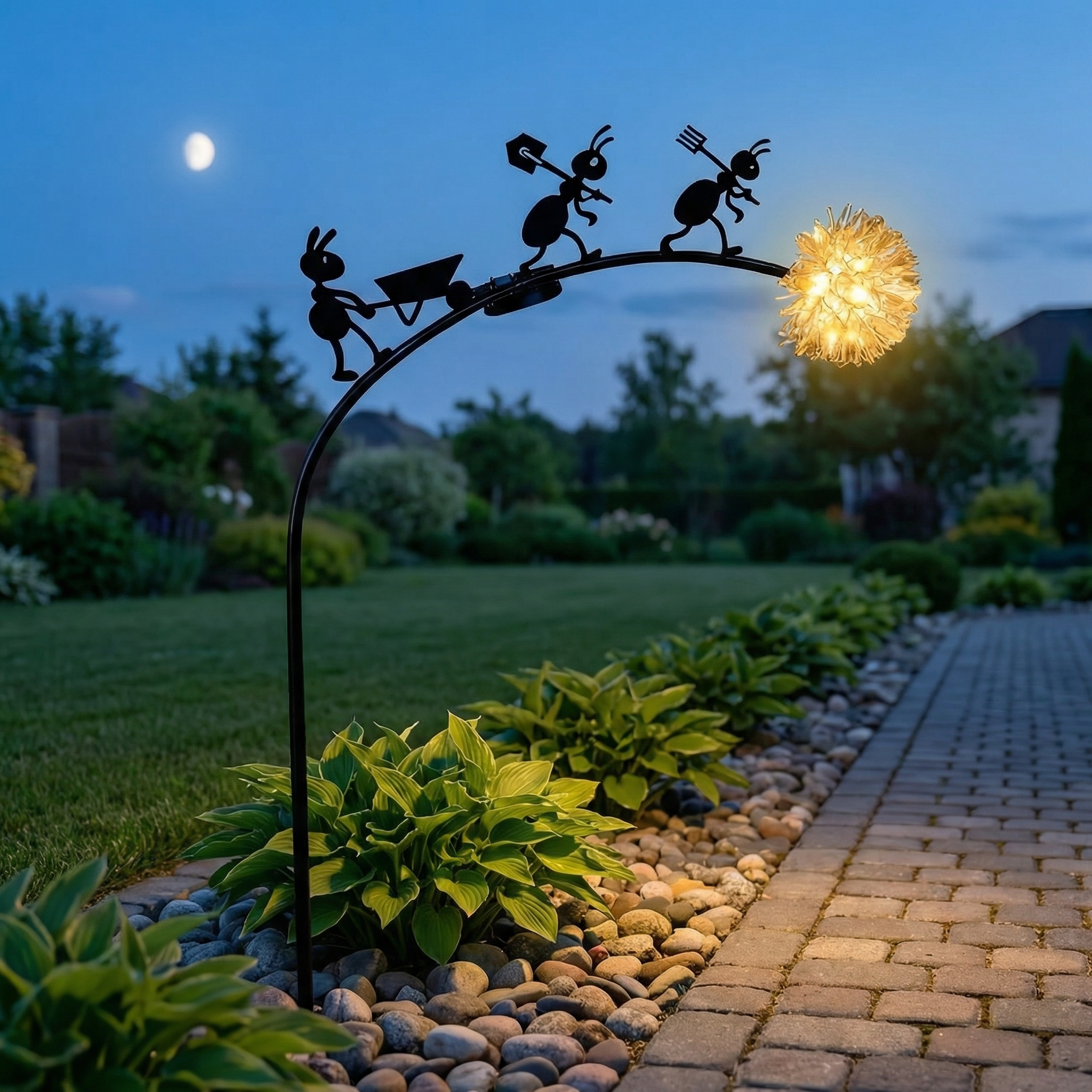 Cute Metal Ant Garden Decorative Lights