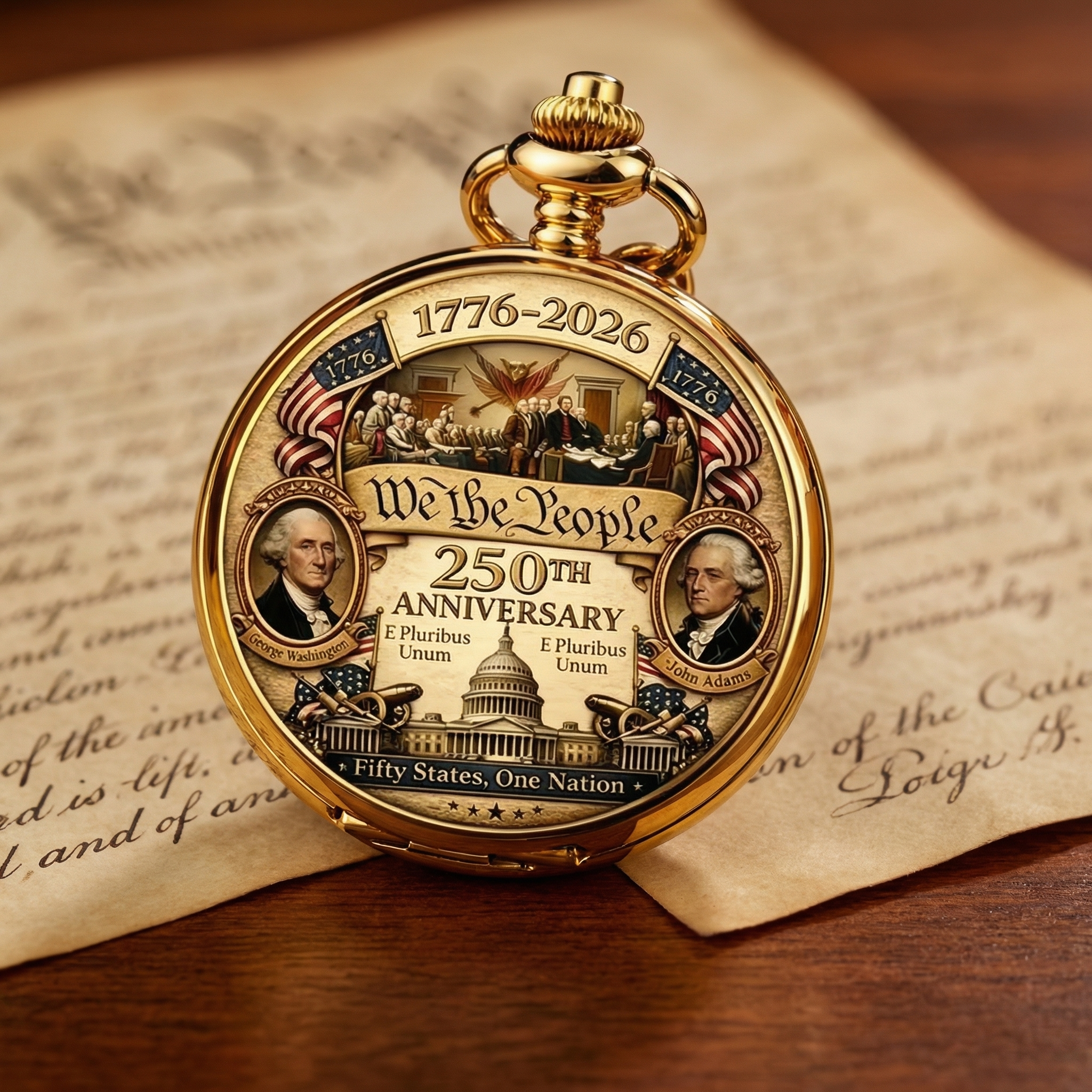 1776-2026 250Th Anniversary Commemorative Pocket Watch Retro