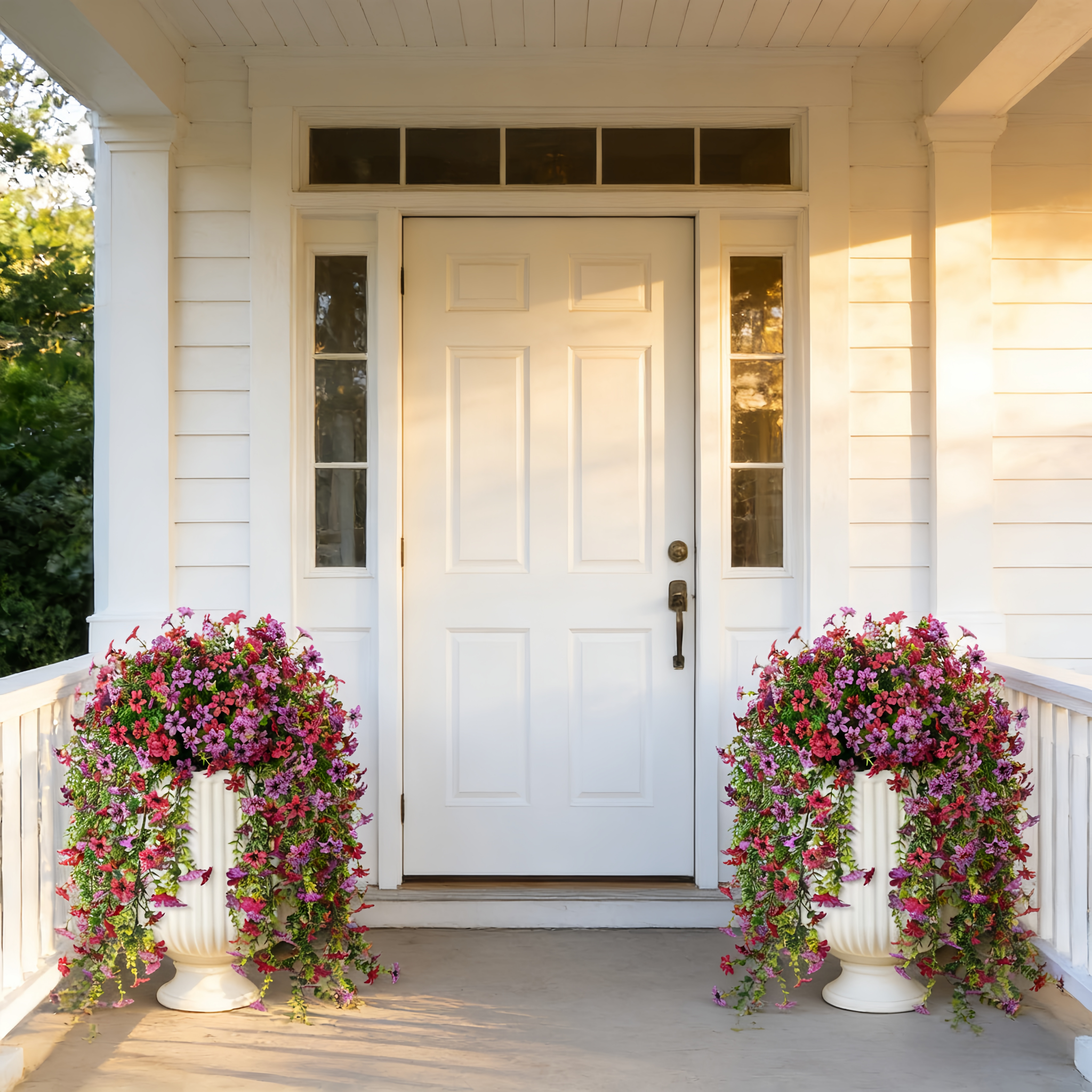 Silk Daisy with Eucalyptus Leaves Hanging Flowers Plants