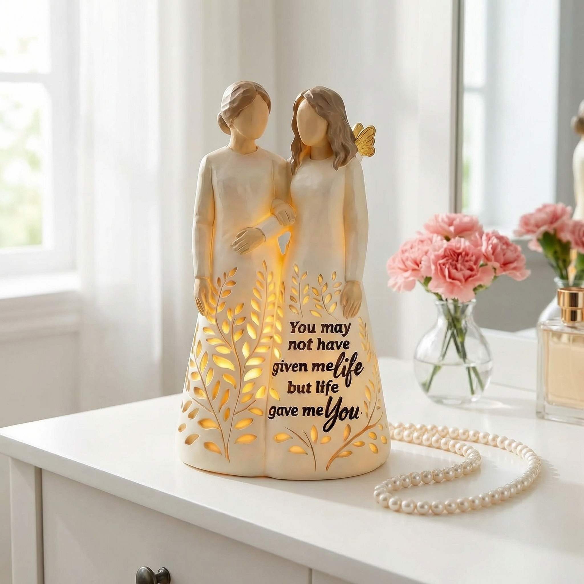 "Life Gave Me You" Mother-in-Law Figurine Night Light