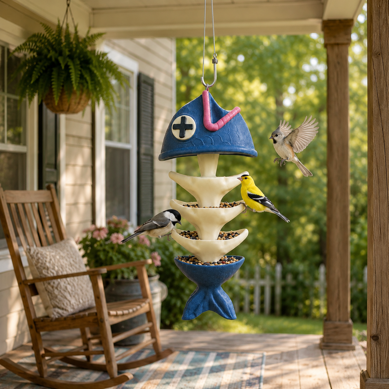 Whimsical Hanging Bird Feeder
