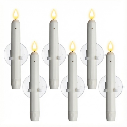 Flameless Led Taper Window Candles with Sensor Dusk to Dawn