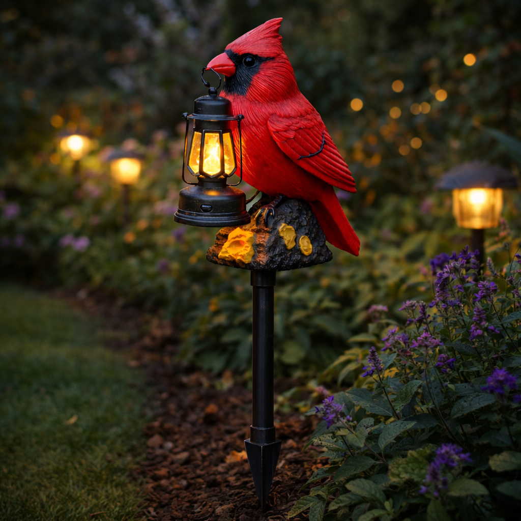 Solar Cardinal Lanterns Ground-Mounted Lights