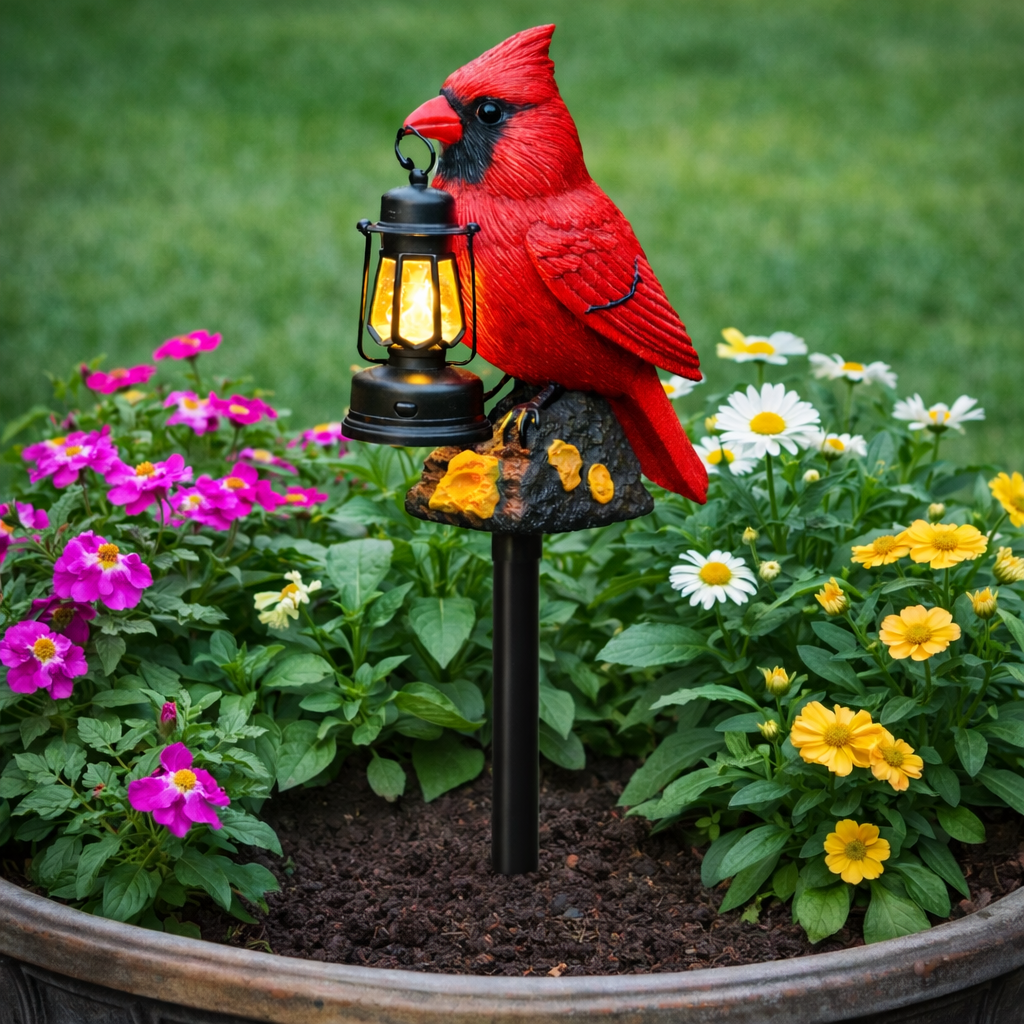 Solar Cardinal Lanterns Ground-Mounted Lights