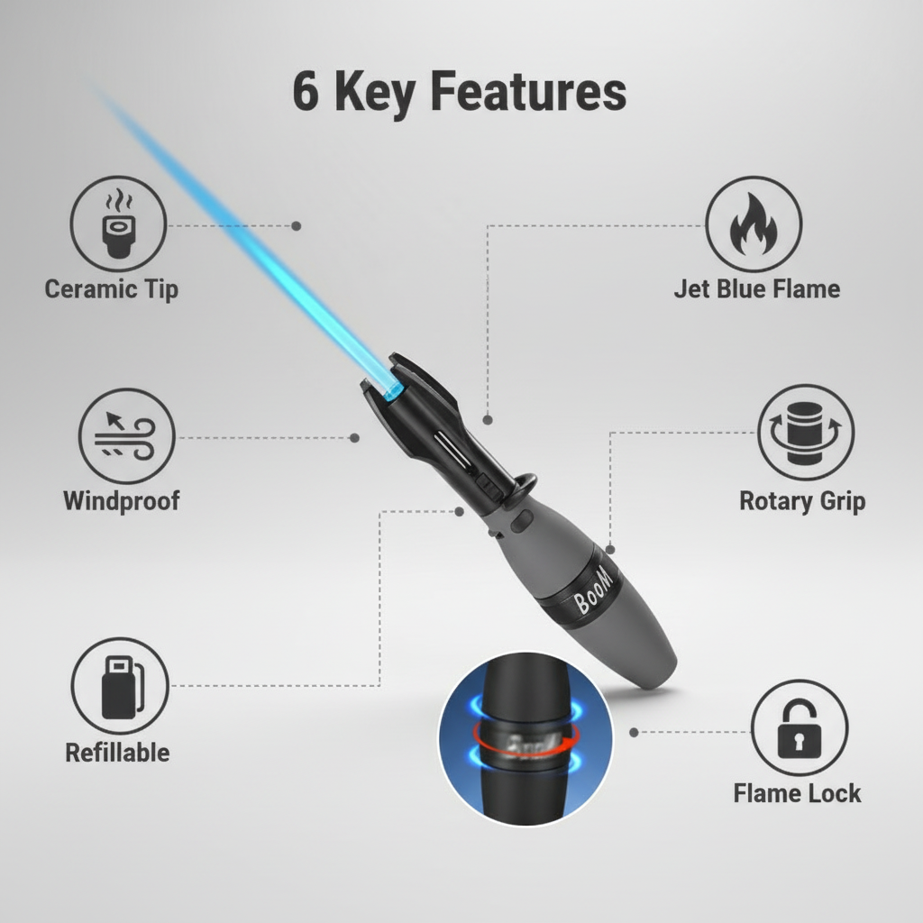 Hyper Ignite Windproof Tactical Torch Lighter