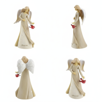 Always Near Guardian Angel with Cardinal Figurine