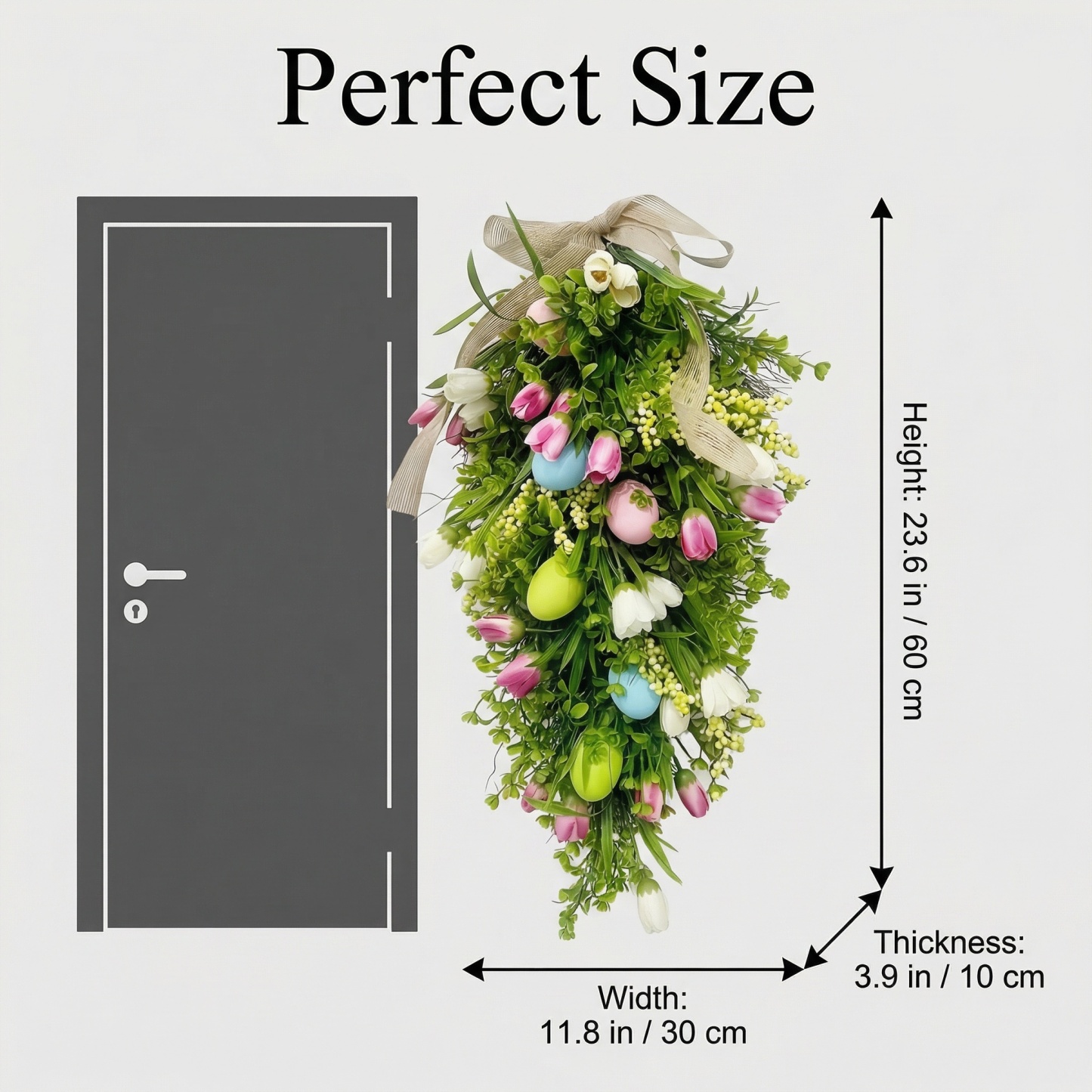 Easter Egg Tulip Teardrop Wreath