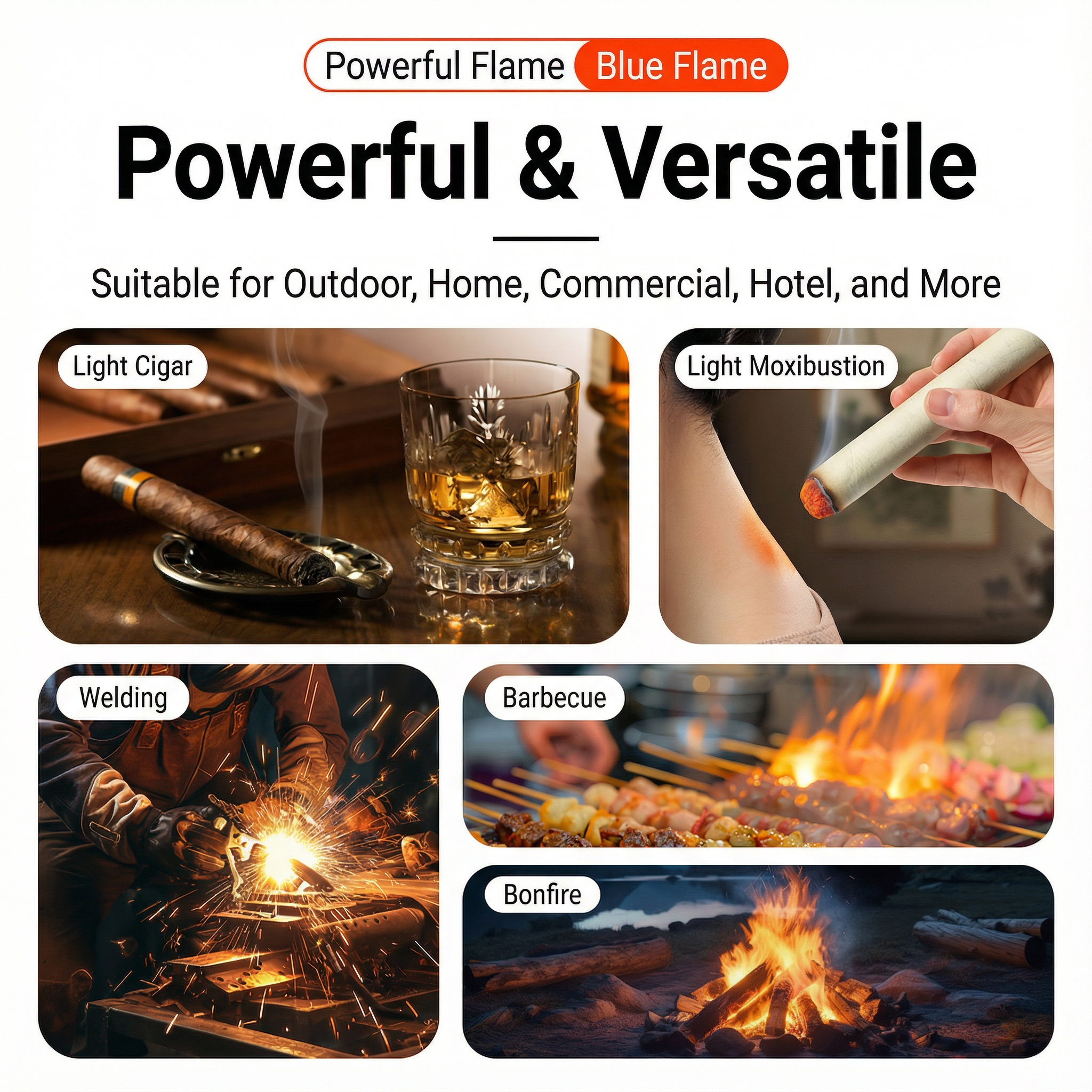 Hyper Ignite Windproof Tactical Torch Lighter