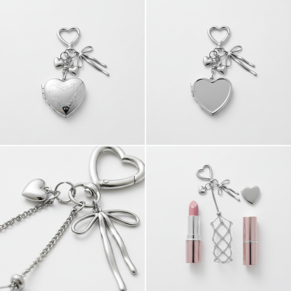 Chic Stainless / Alloy Lip Gloss Holder with Mirror