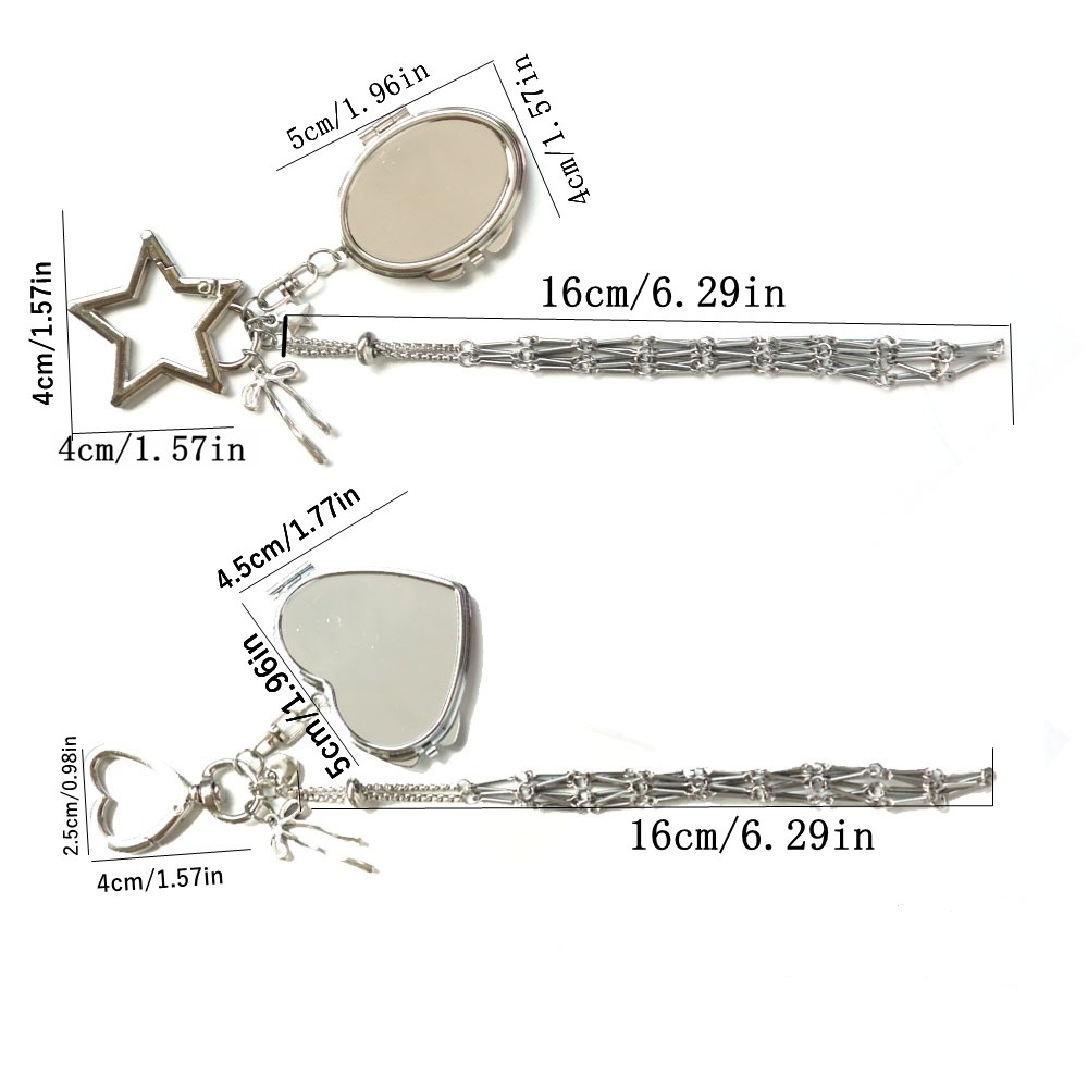 Chic Stainless / Alloy Lip Gloss Holder with Mirror