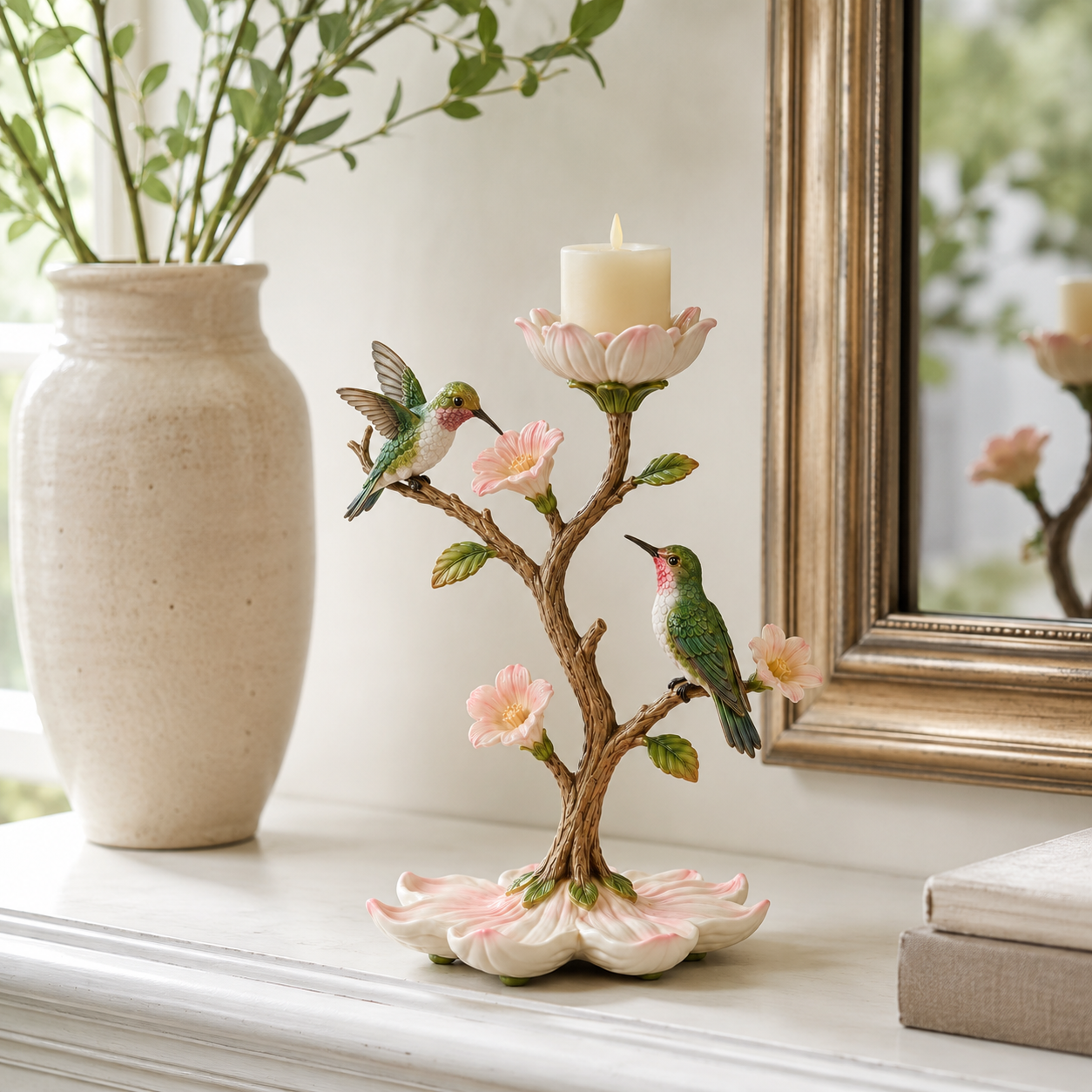 Hummingbird Garden LED Candle Decor