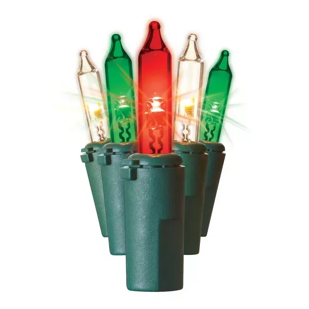 🎄Early Christmas Sale🎄Stay-lit Incandescent Look Indoor Outdoor Miniature String Light with Green Wire