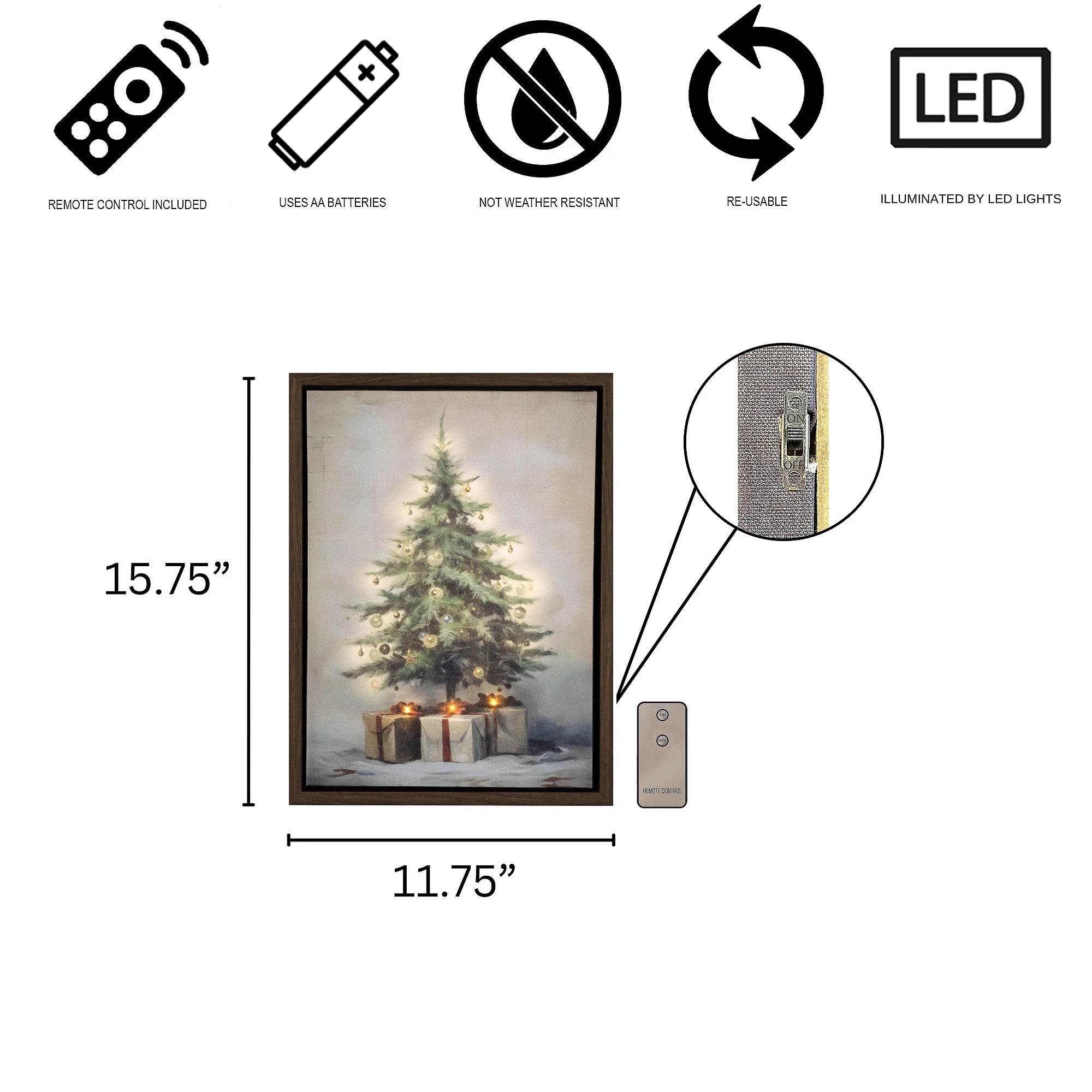 🎄Christmas Sale - 45% OFF🎄Old Time Christmas Lighted Wall Art